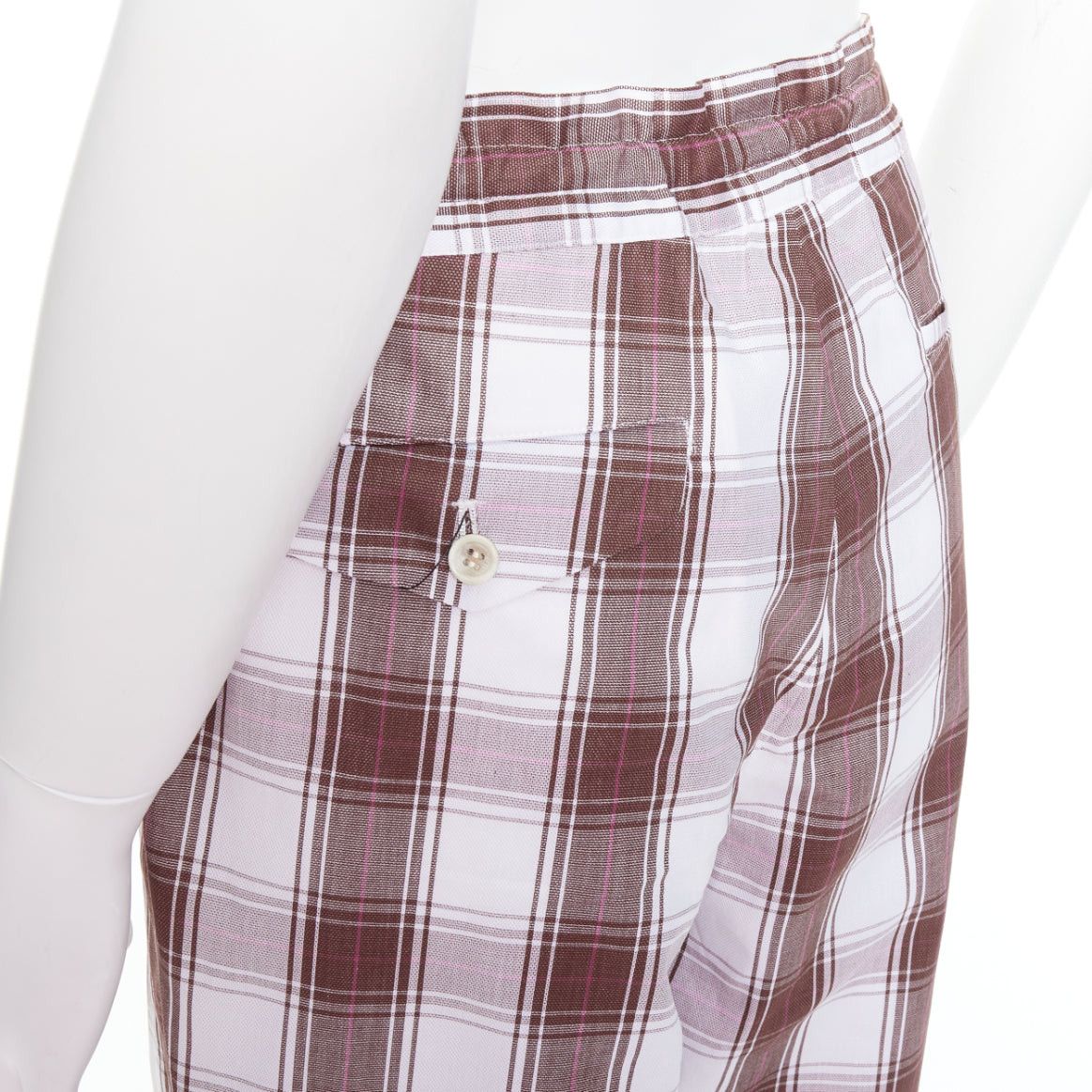 Comme des Garcons COMME DES GARCONS Homme Deux 2016 brown white checkered tapered pants S Size US 28 / EU 44 - 7 Thumbnail