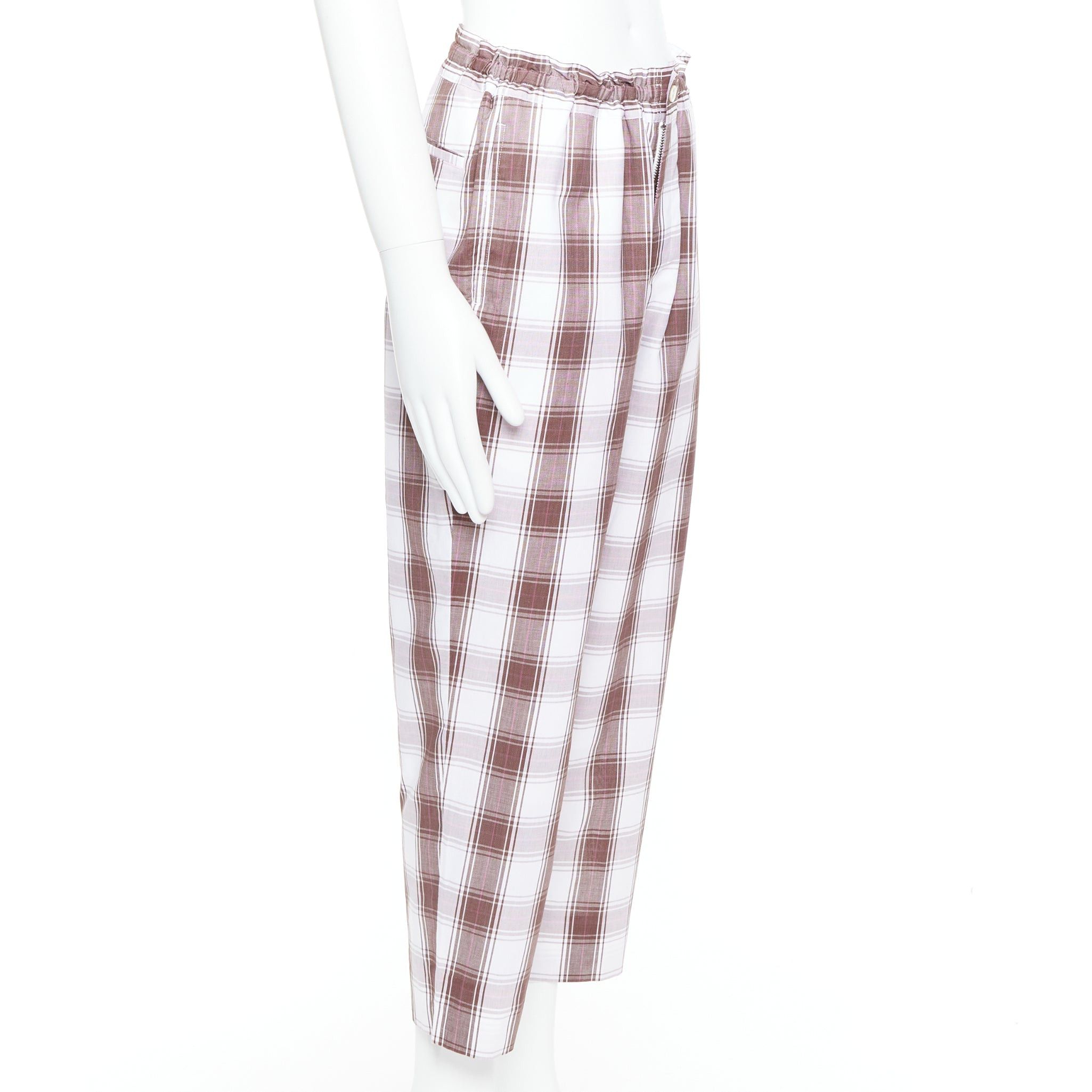 Comme des Garcons COMME DES GARCONS Homme Deux 2016 brown white checkered tapered pants S Size US 28 / EU 44 - 3 Thumbnail