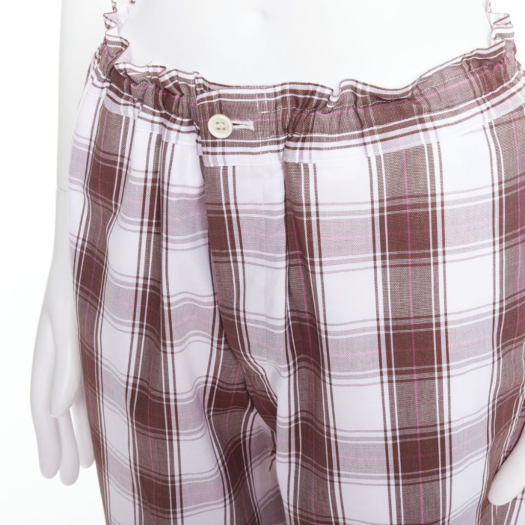 Comme des Garcons COMME DES GARCONS Homme Deux 2016 brown white checkered tapered pants S Size US 28 / EU 44 - 2 Thumbnail