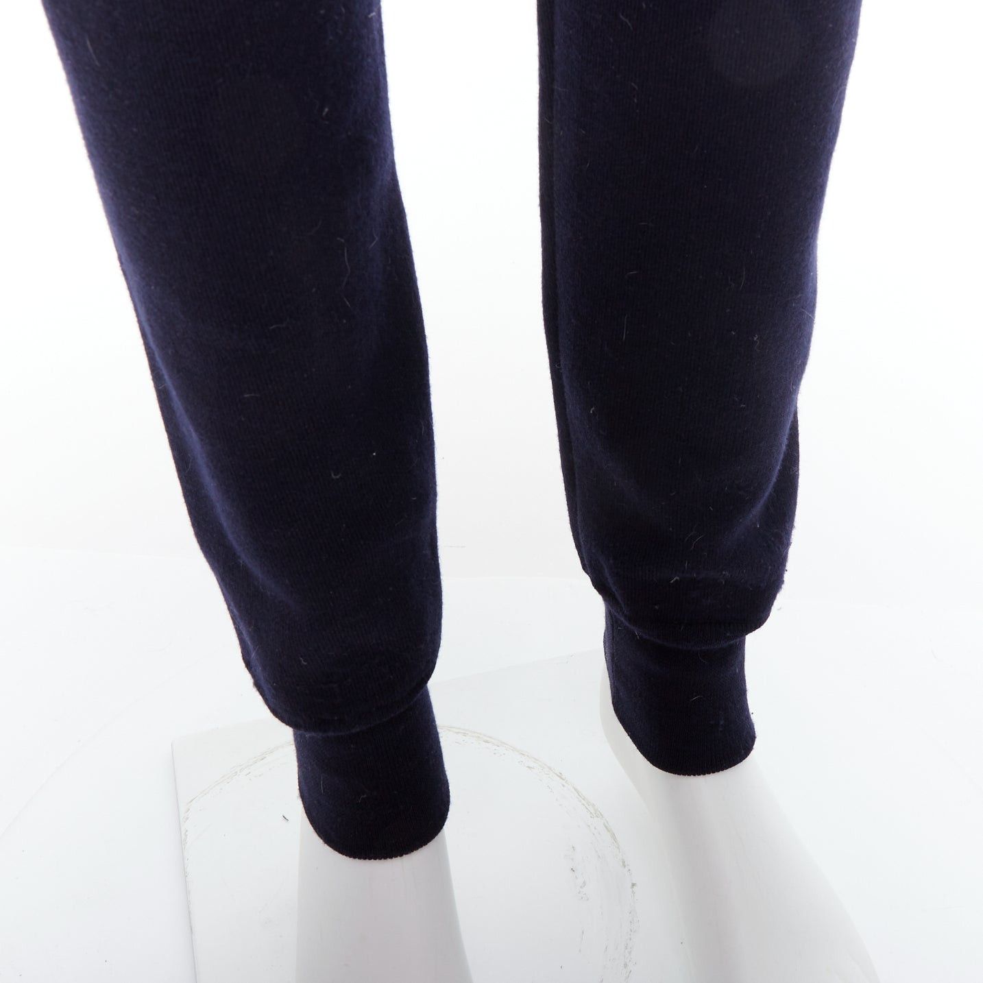 Lanvin LANVIN navy soft waffle knit drawstring mid waist tapered jogger pants S Size US 28 / EU 44 - 8 Thumbnail