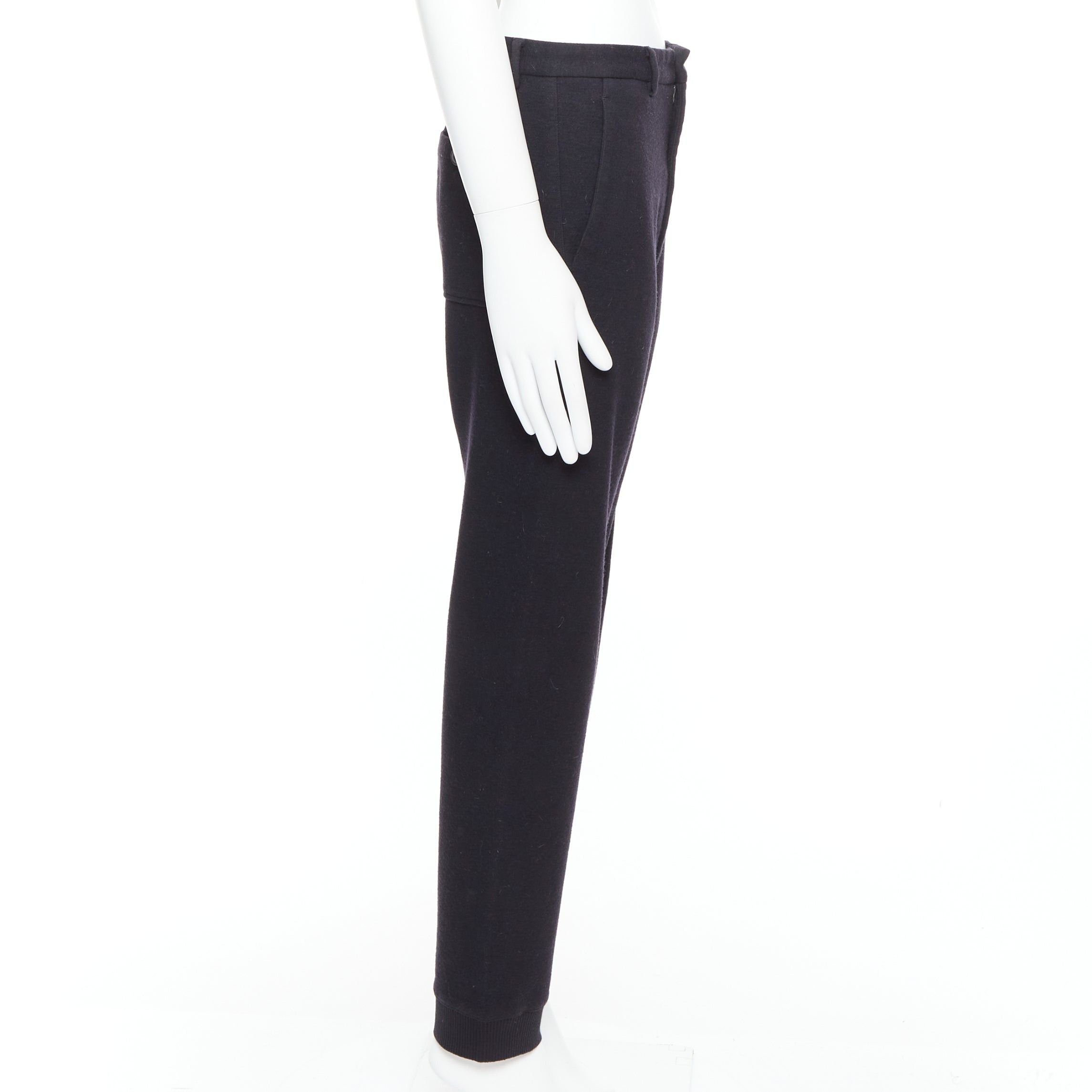 Lanvin LANVIN black wool like back pockets knitted hem jogger pants Size US 29 - 4 Thumbnail