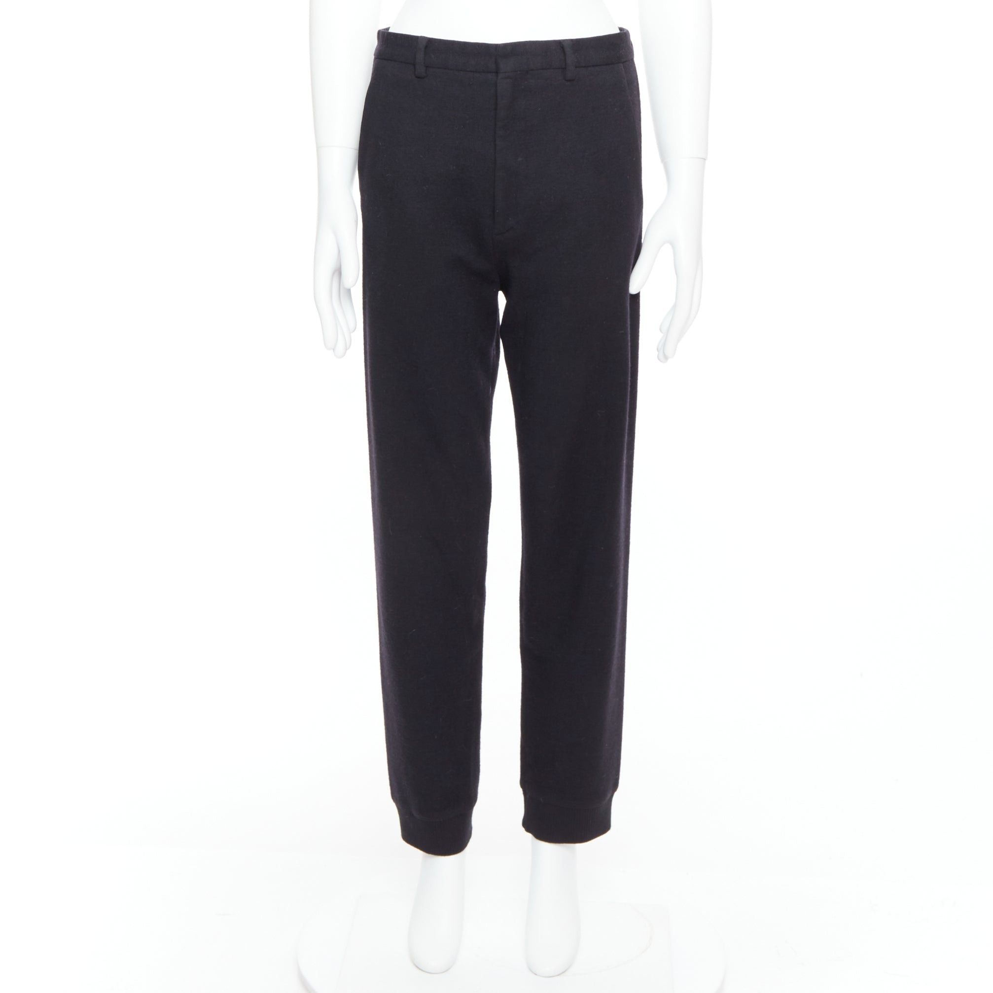 Lanvin LANVIN black wool like back pockets knitted hem jogger pants Size US 29 - 9 Thumbnail