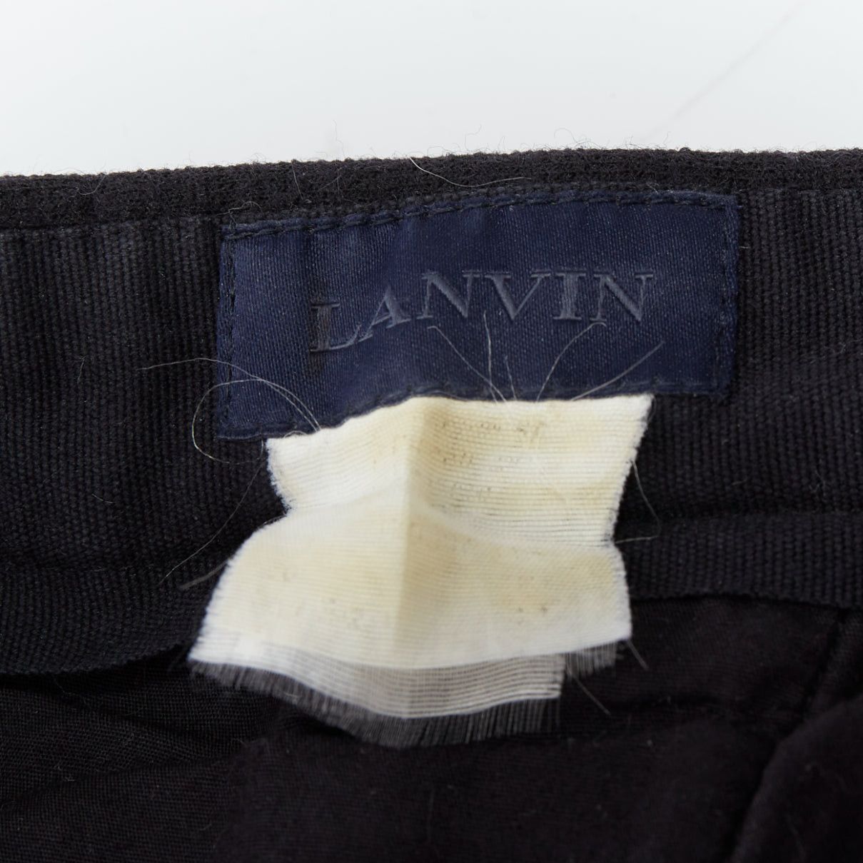 Lanvin LANVIN black wool like back pockets knitted hem jogger pants Size US 29 - 8 Thumbnail