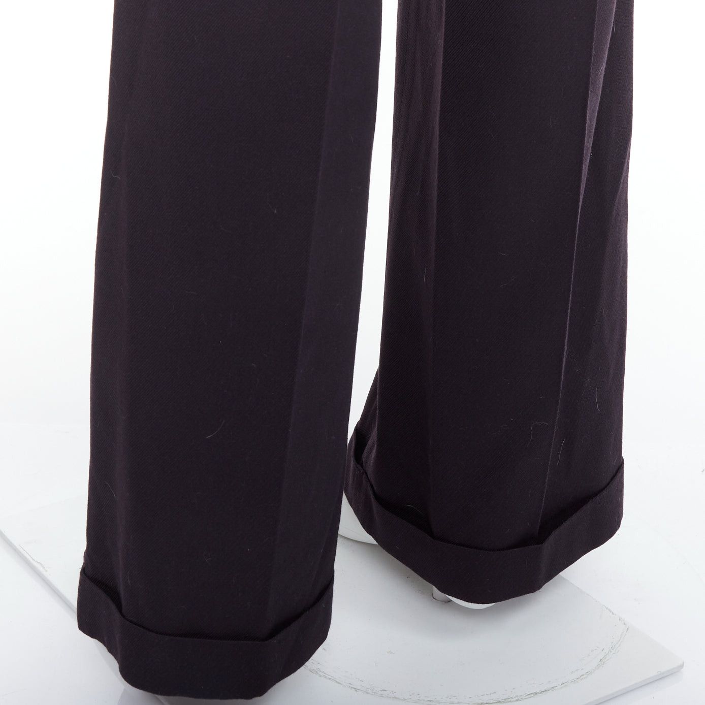 Yohji Yamamoto YOHJI YAMAMOTO Y's dark brown wool cotton blend wide pants JP4 XL Size US 29 - 7 Thumbnail
