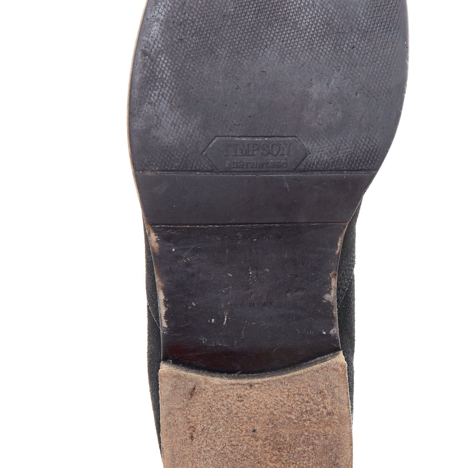 Balenciaga BALENCIAGA black distressed suede leather elastic flat boots Size US 8 / EU 41 - 12 Thumbnail