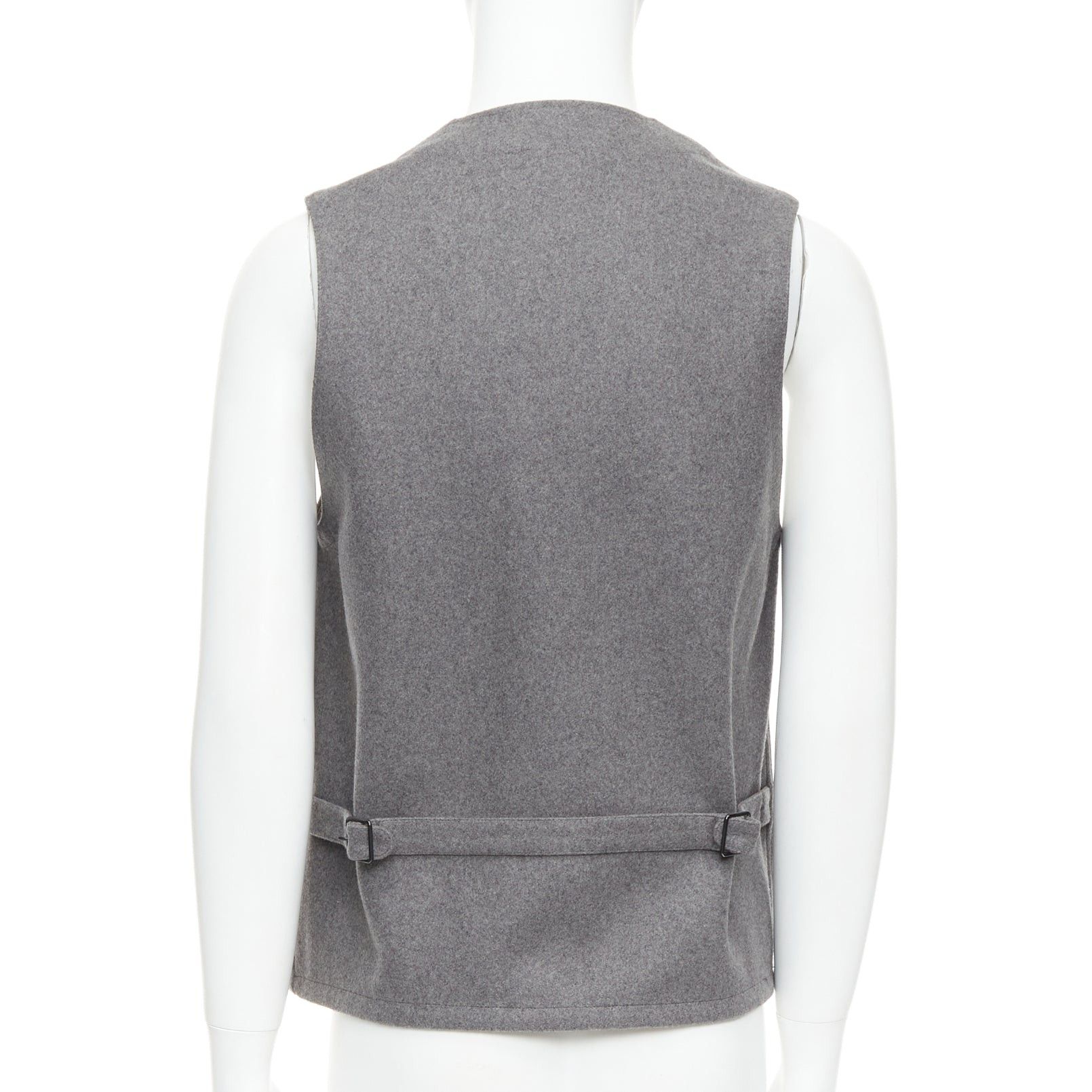 Lemaire CHRISTOPHE LEMAIRE grey virgin wool cotton tape bonded waist coat vest Sz3 Size US M / EU 48-50 / 2 - 5 Thumbnail