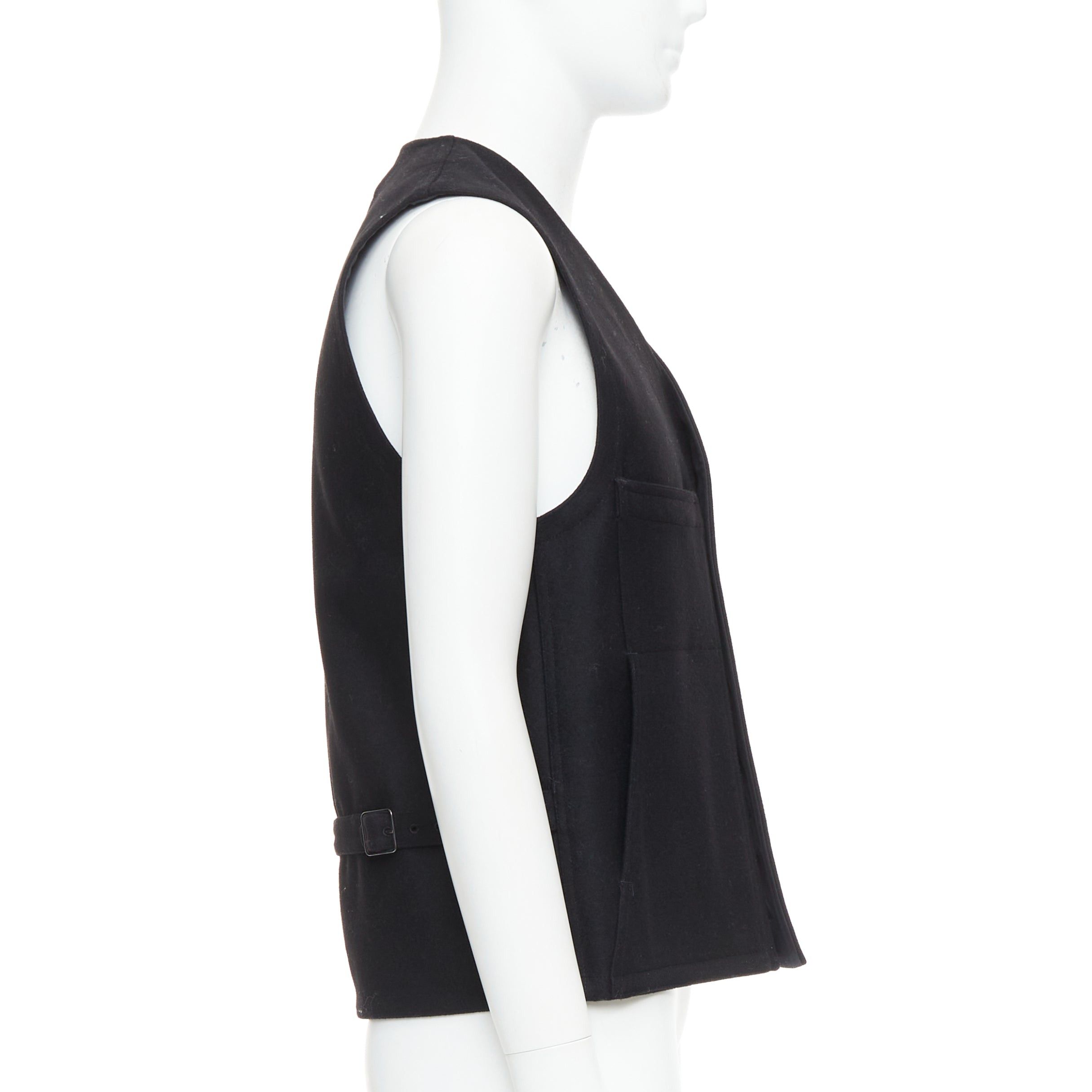 Lemaire CHRISTOPHE LEMAIRE black 100% virgin wool cotton waist coat vest Sz3 Size US M / EU 48-50 / 2 - 4 Thumbnail