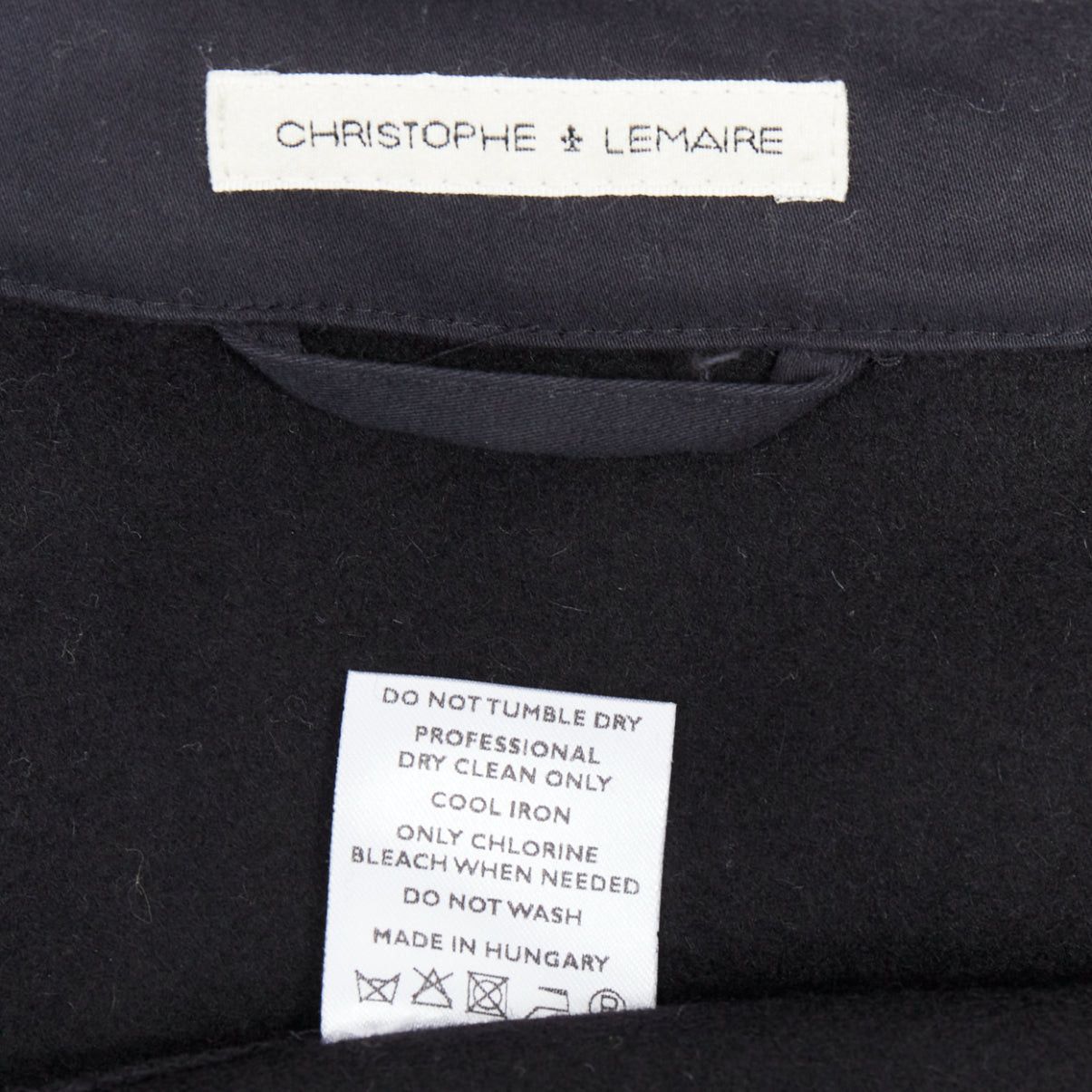 Lemaire CHRISTOPHE LEMAIRE black 100% virgin wool cotton waist coat vest Sz3 Size US M / EU 48-50 / 2 - 8 Thumbnail