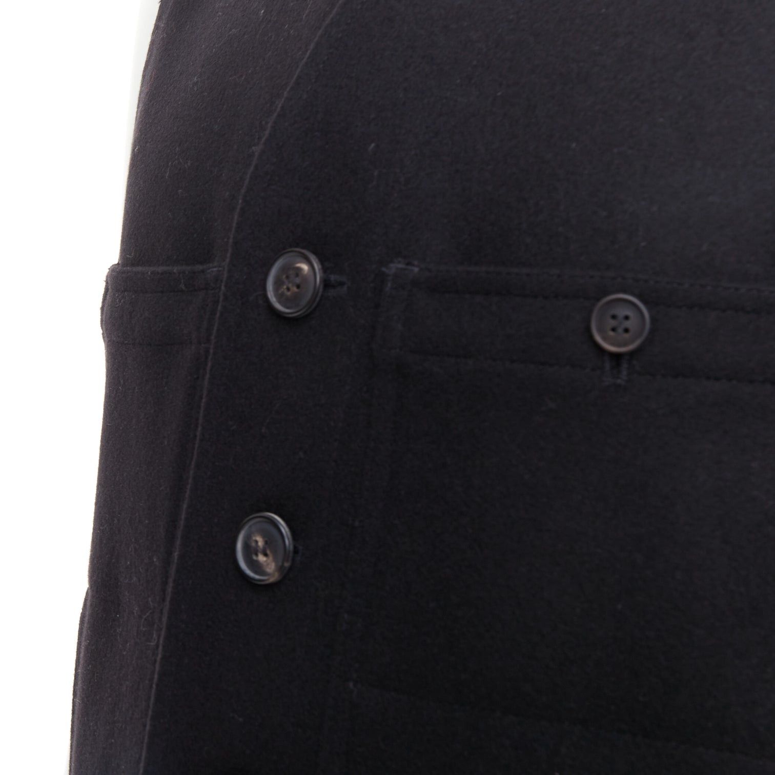 Lemaire CHRISTOPHE LEMAIRE black 100% virgin wool cotton waist coat vest Sz3 Size US M / EU 48-50 / 2 - 7 Thumbnail
