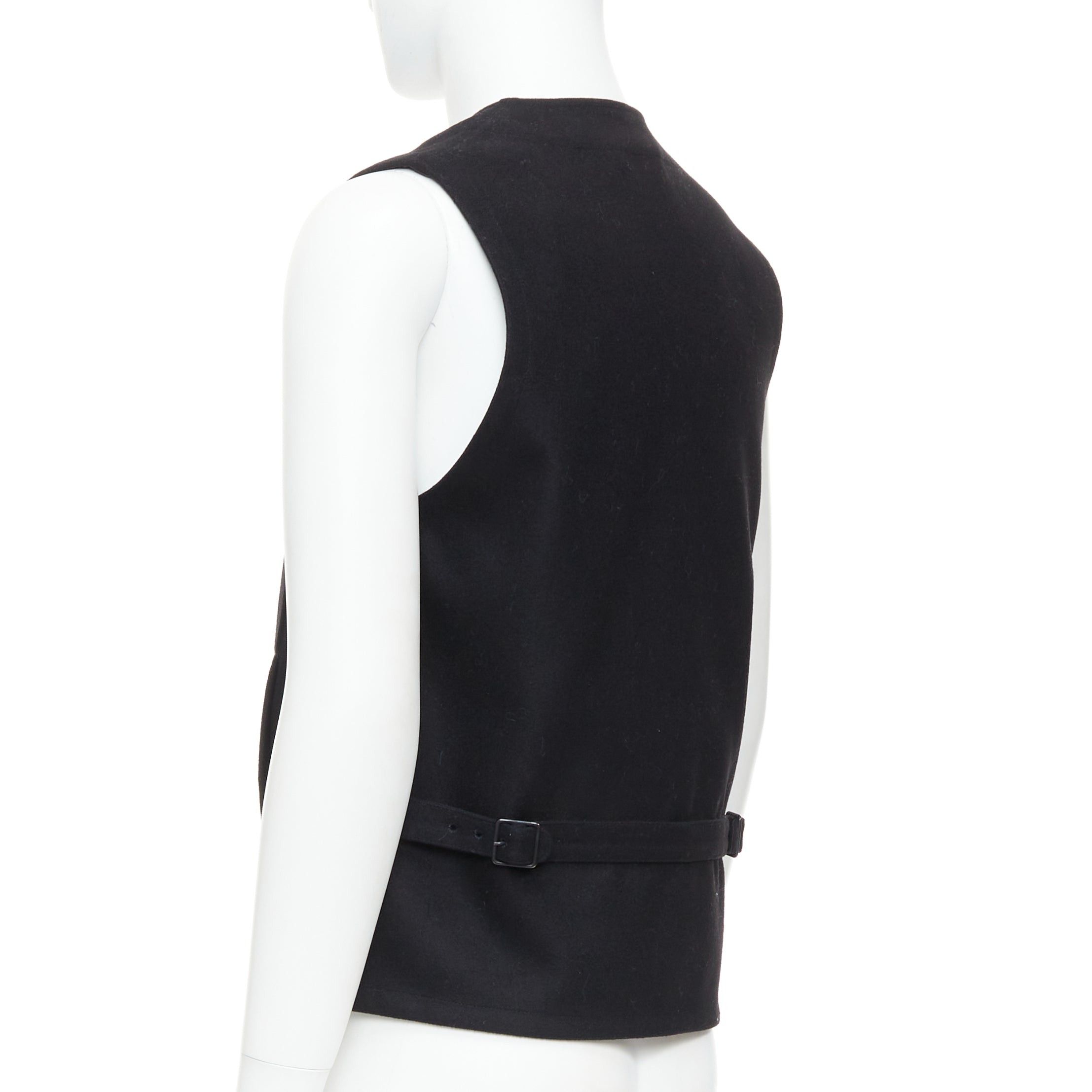 Lemaire CHRISTOPHE LEMAIRE black 100% virgin wool cotton waist coat vest Sz3 Size US M / EU 48-50 / 2 - 6 Thumbnail