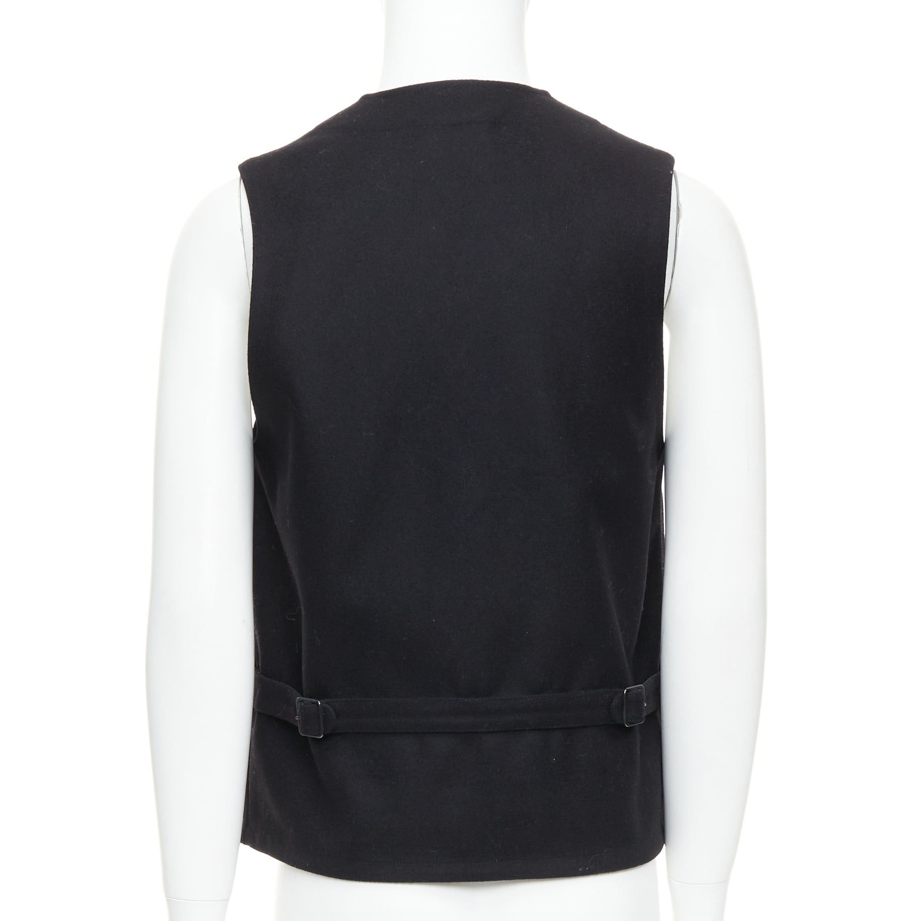 Lemaire CHRISTOPHE LEMAIRE black 100% virgin wool cotton waist coat vest Sz3 Size US M / EU 48-50 / 2 - 5 Thumbnail