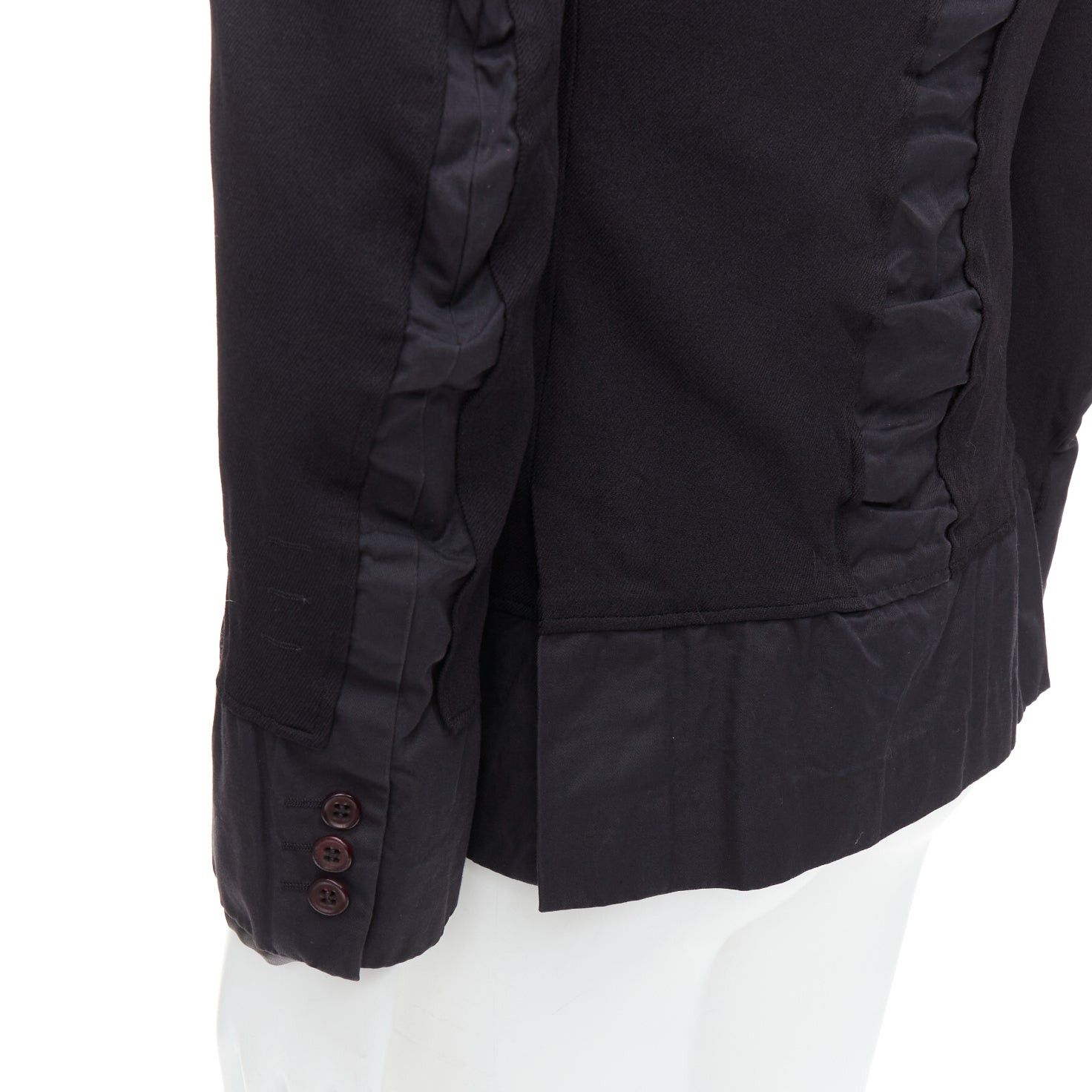 Comme des Garcons COMME DES GARCONS Homme Plus Evergreen 2005 black Reprint Docking blazer S Size 46R - 6 Thumbnail