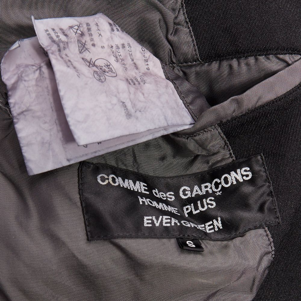Comme des Garcons COMME DES GARCONS Homme Plus Evergreen 2005 black Reprint Docking blazer S Size 46R - 8 Thumbnail