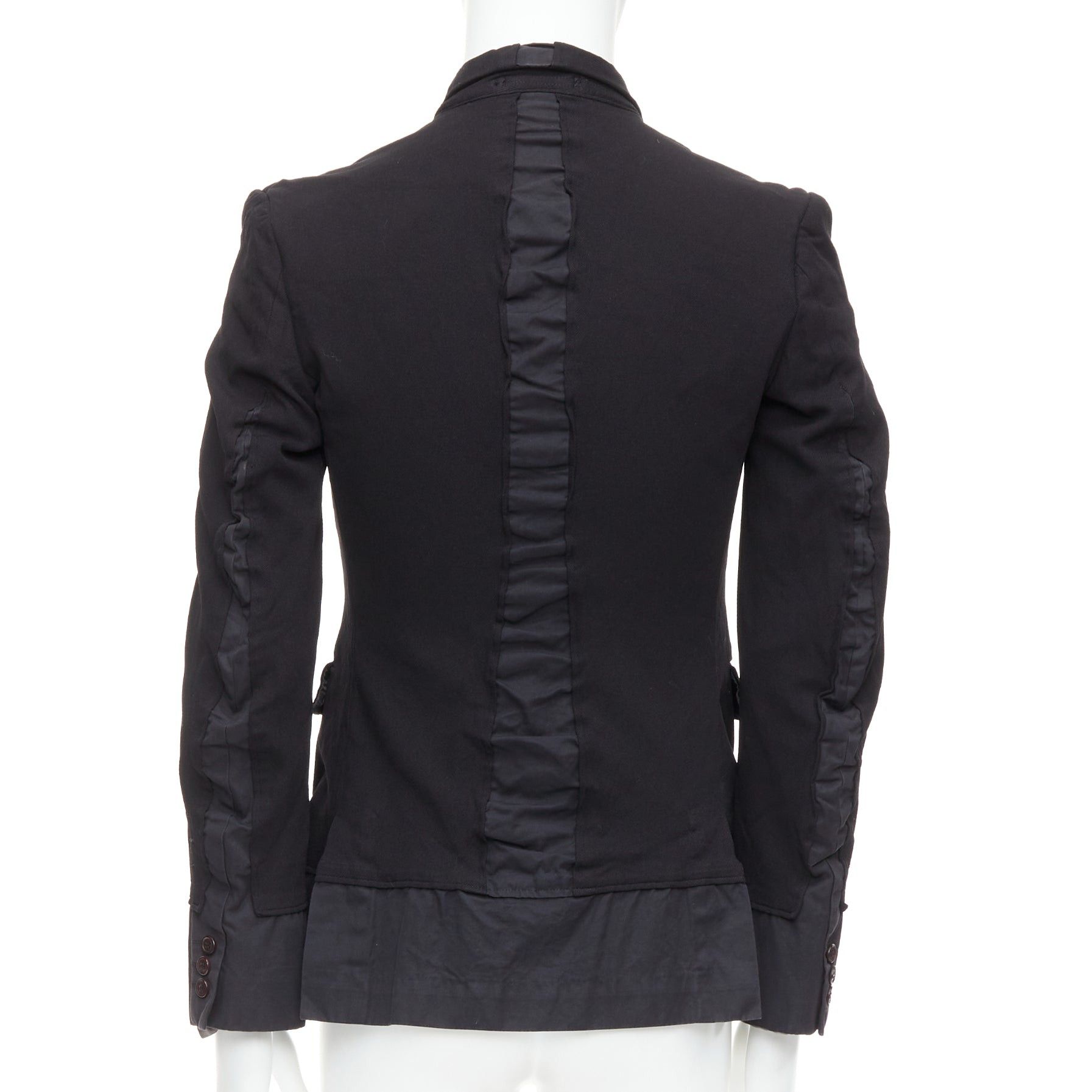 Comme des Garcons COMME DES GARCONS Homme Plus Evergreen 2005 black Reprint Docking blazer S Size 46R - 2 Thumbnail