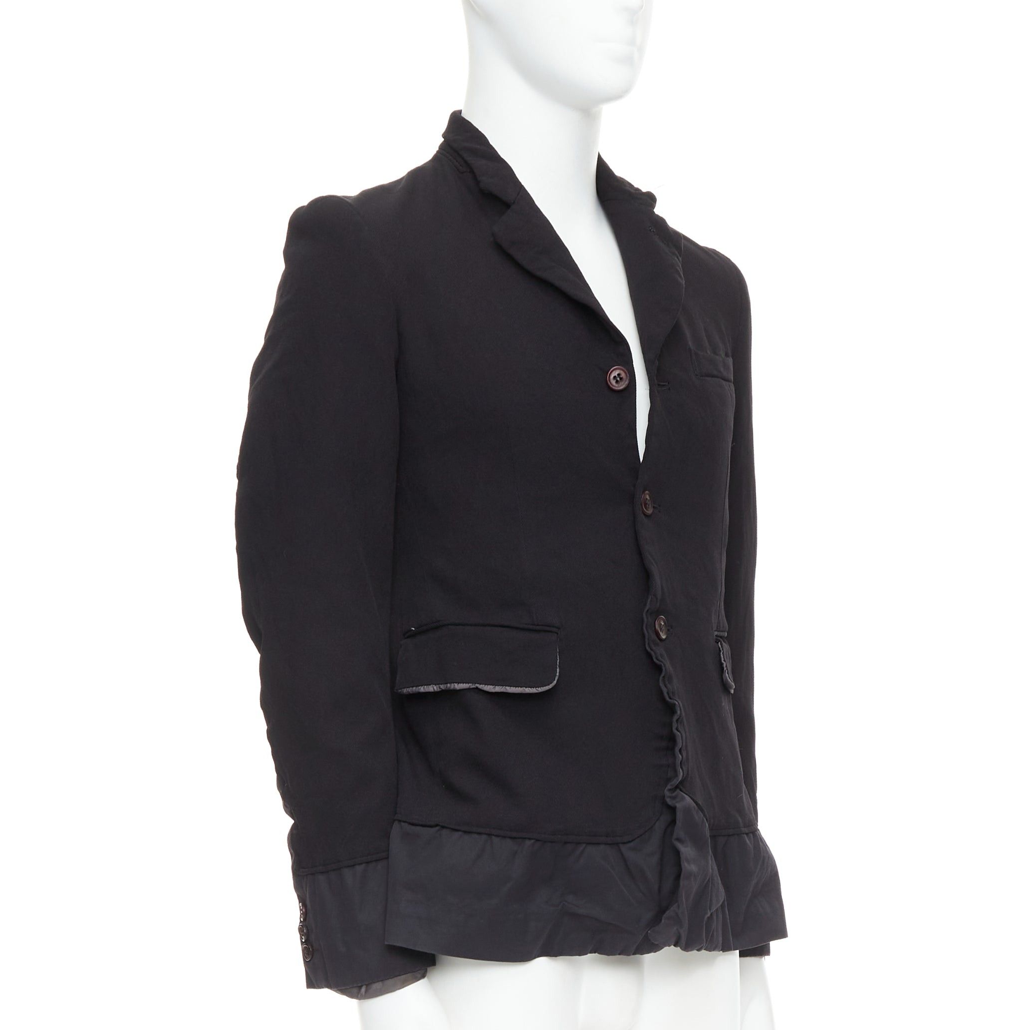 Comme des Garcons COMME DES GARCONS Homme Plus Evergreen 2005 black Reprint Docking blazer S Size 46R - 3 Thumbnail