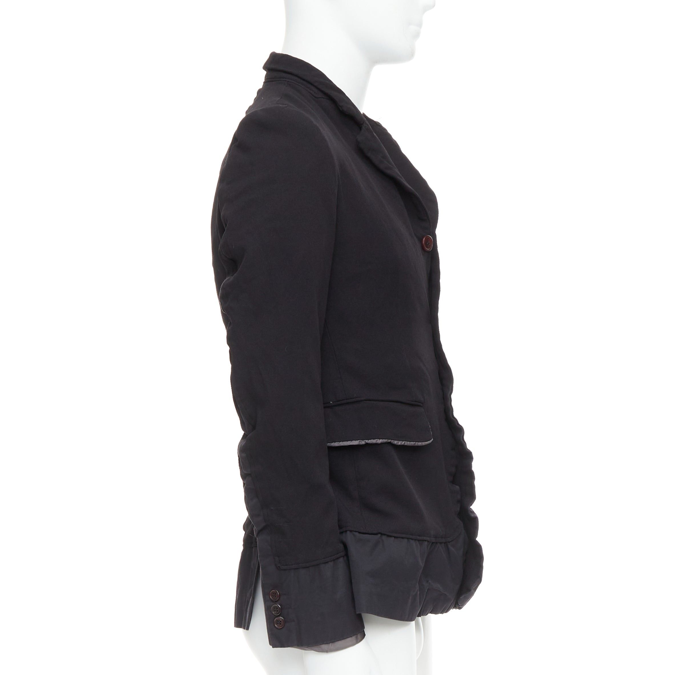Comme des Garcons COMME DES GARCONS Homme Plus Evergreen 2005 black Reprint Docking blazer S Size 46R - 4 Thumbnail