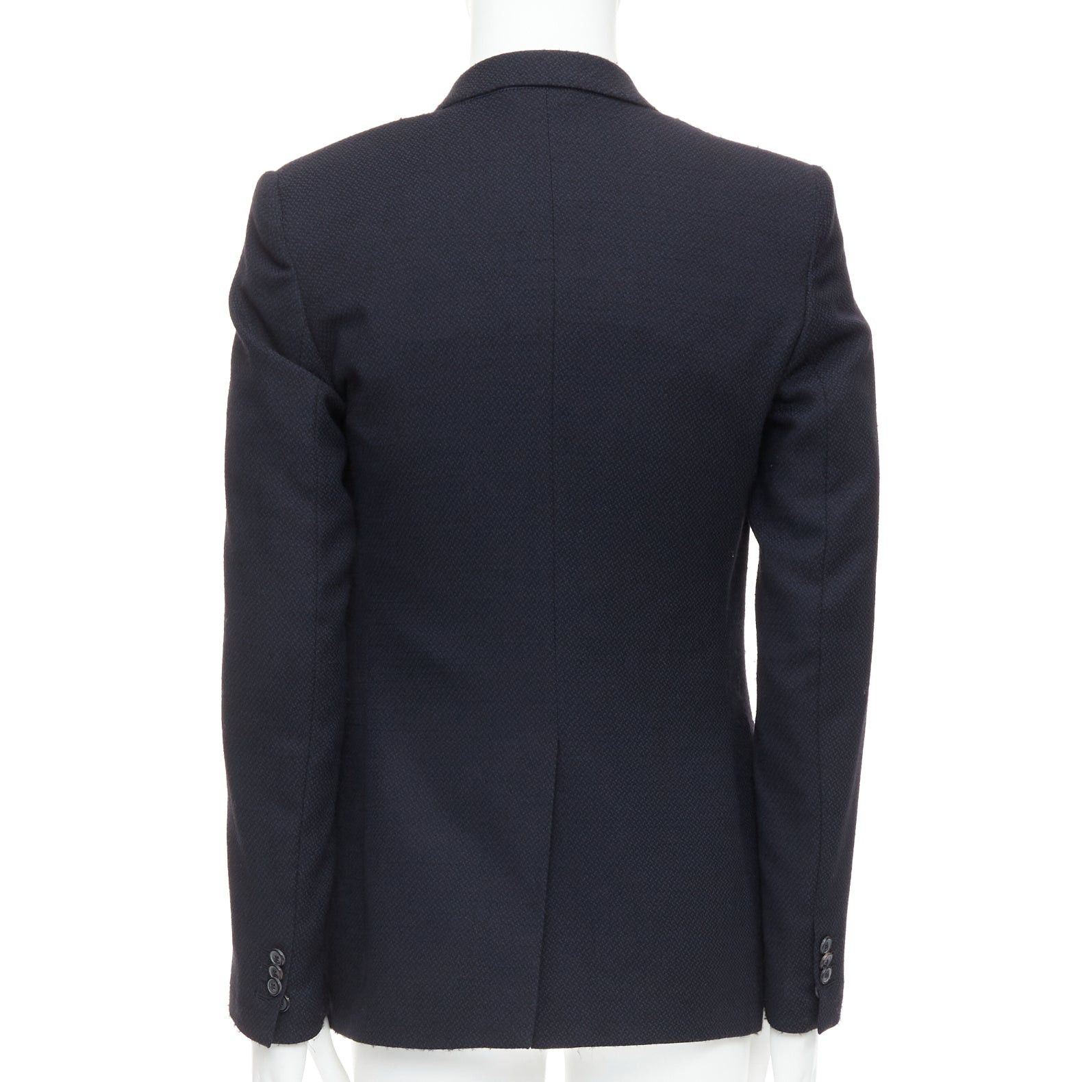 Maison Margiela MAISON MARGIELA Line 14 navy wool shoulder padded boxy blazer IT46 S Size 46R - 5 Thumbnail