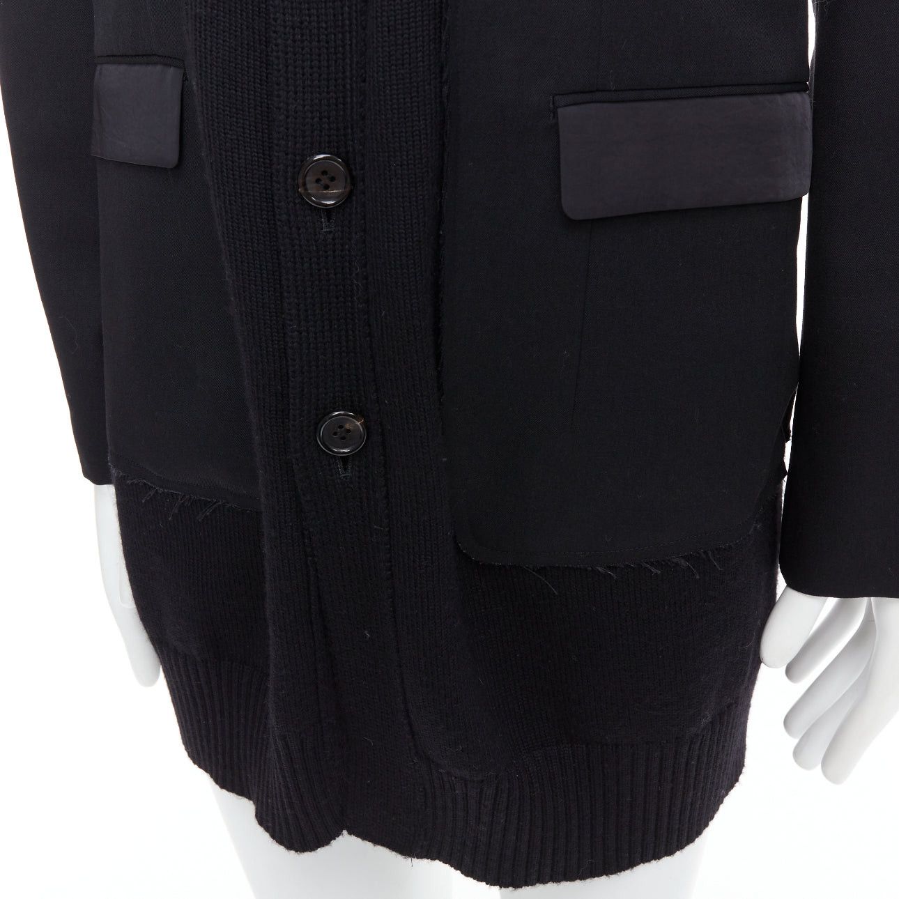 Undercover UNDERCOVER 2008 black wool alpaca rib trim layered long coat JP3 L Size US M / EU 48-50 / 2 - 8 Thumbnail