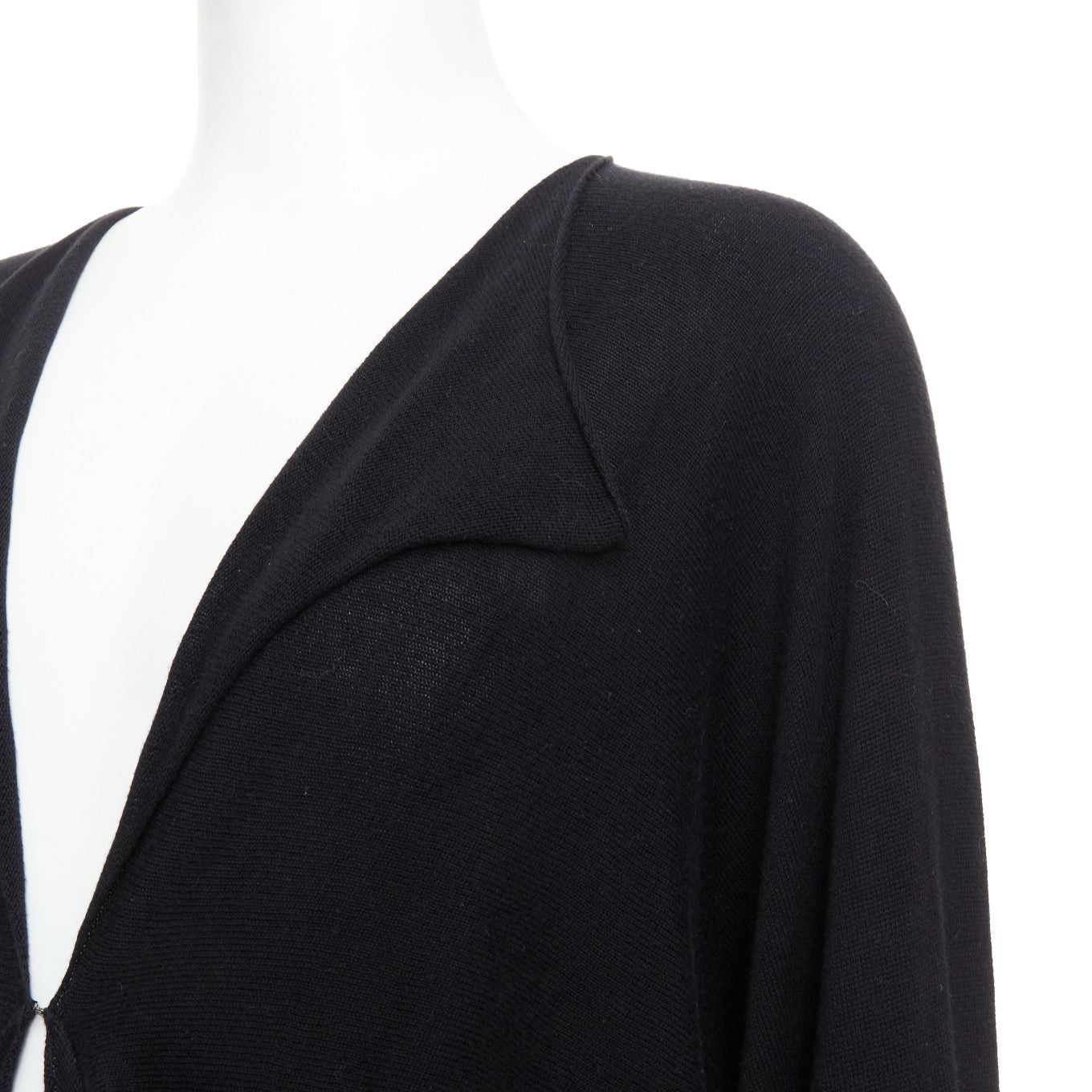 Bernhard Willhelm BERNHARD WILLHELM black cotton blend draped hi low cardigan M Size US M / EU 48-50 / 2 - 7 Thumbnail