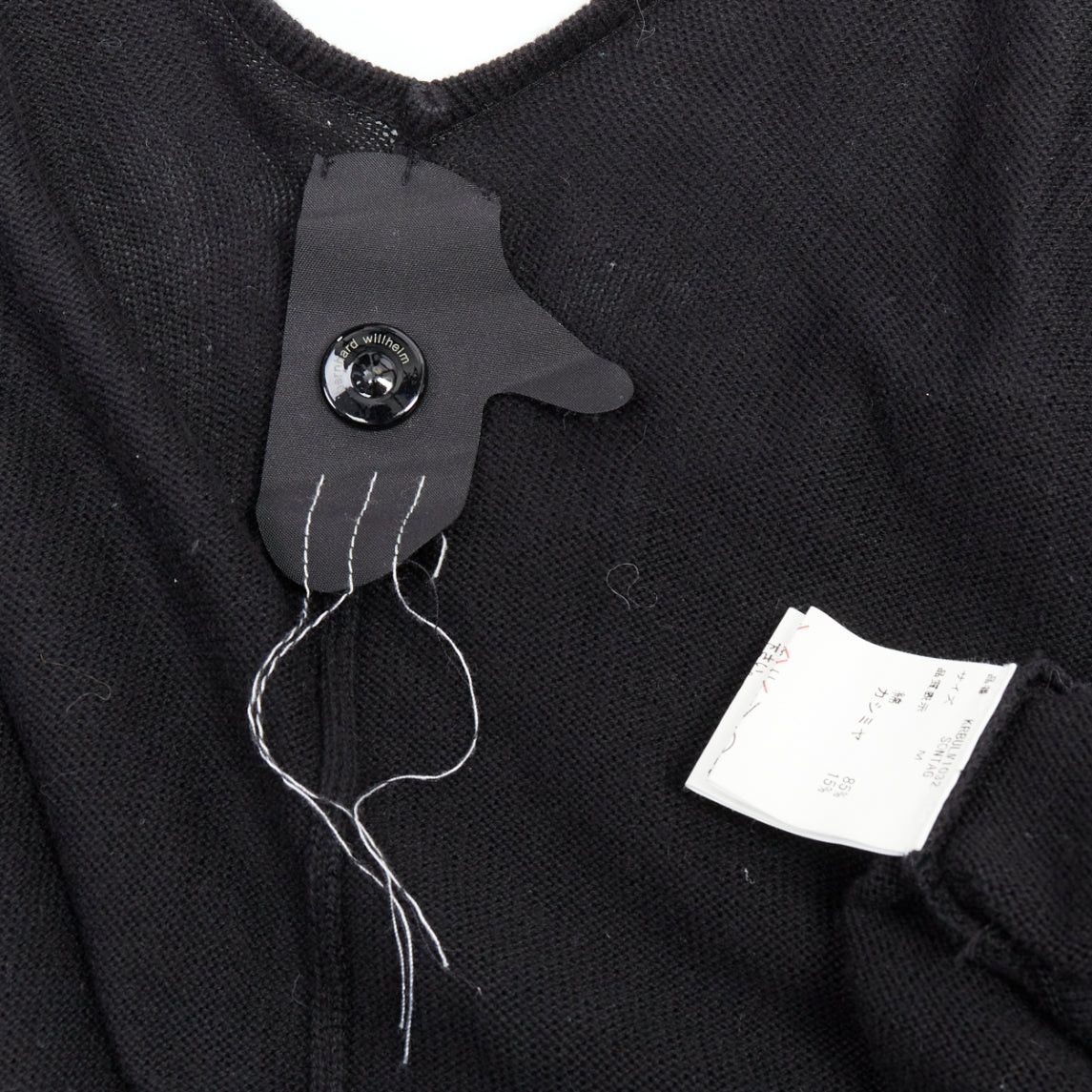 Bernhard Willhelm BERNHARD WILLHELM black cotton blend draped hi low cardigan M Size US M / EU 48-50 / 2 - 8 Thumbnail