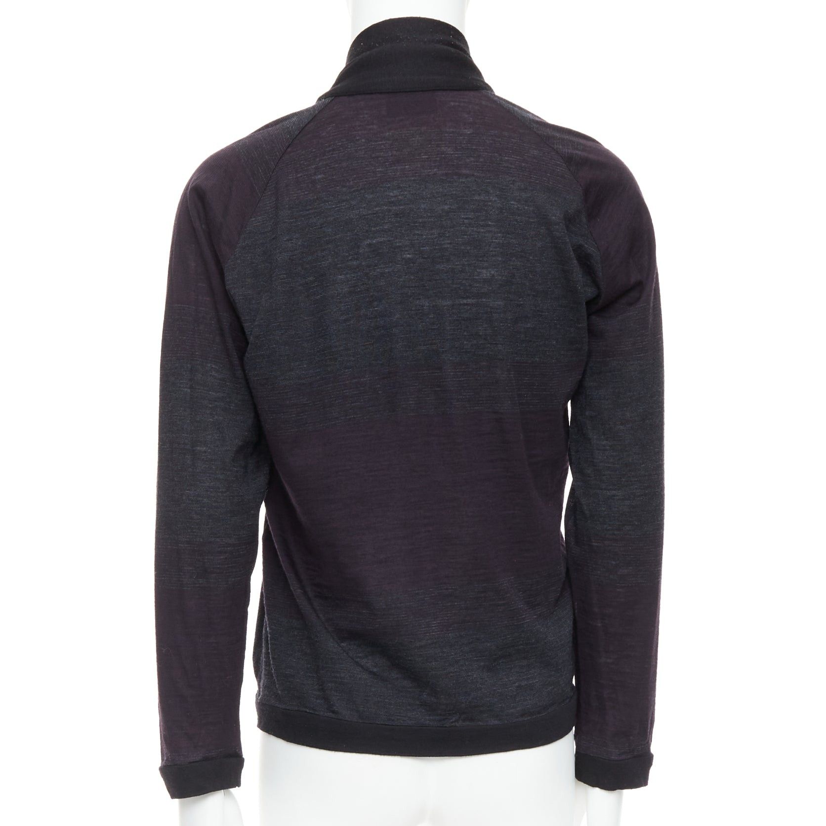 Stephan Schneider STEPHEN SCHNEIDER dark grey 100% wool gradient knit cardigan Sz4 M Size US M / EU 48-50 / 2 - 6 Thumbnail