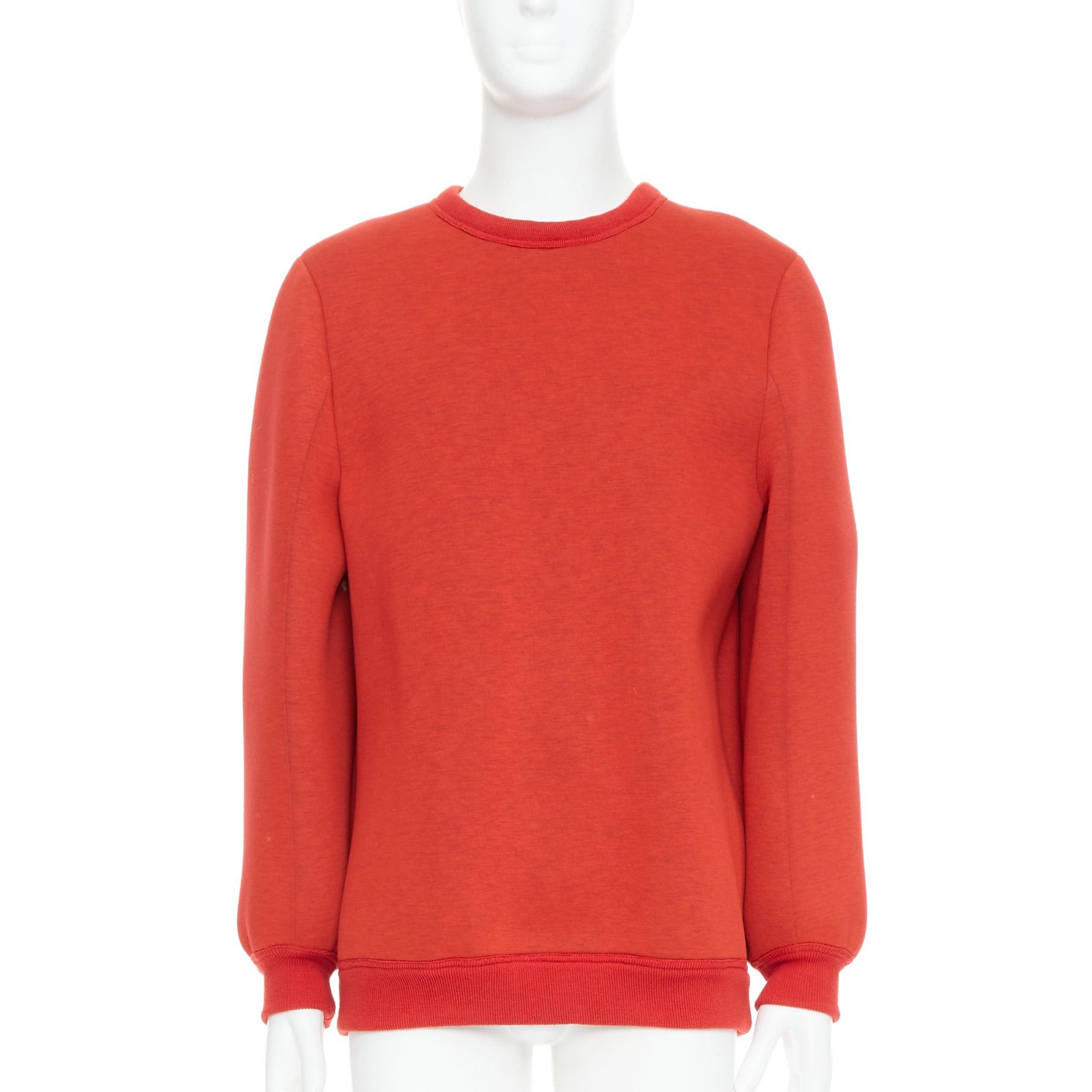 Maison Margiela MAISON MARGIELA 2010 red neoprene structured curved sleeve pullover jumper S Size US S / EU 44-46 / 1 - 3 Thumbnail