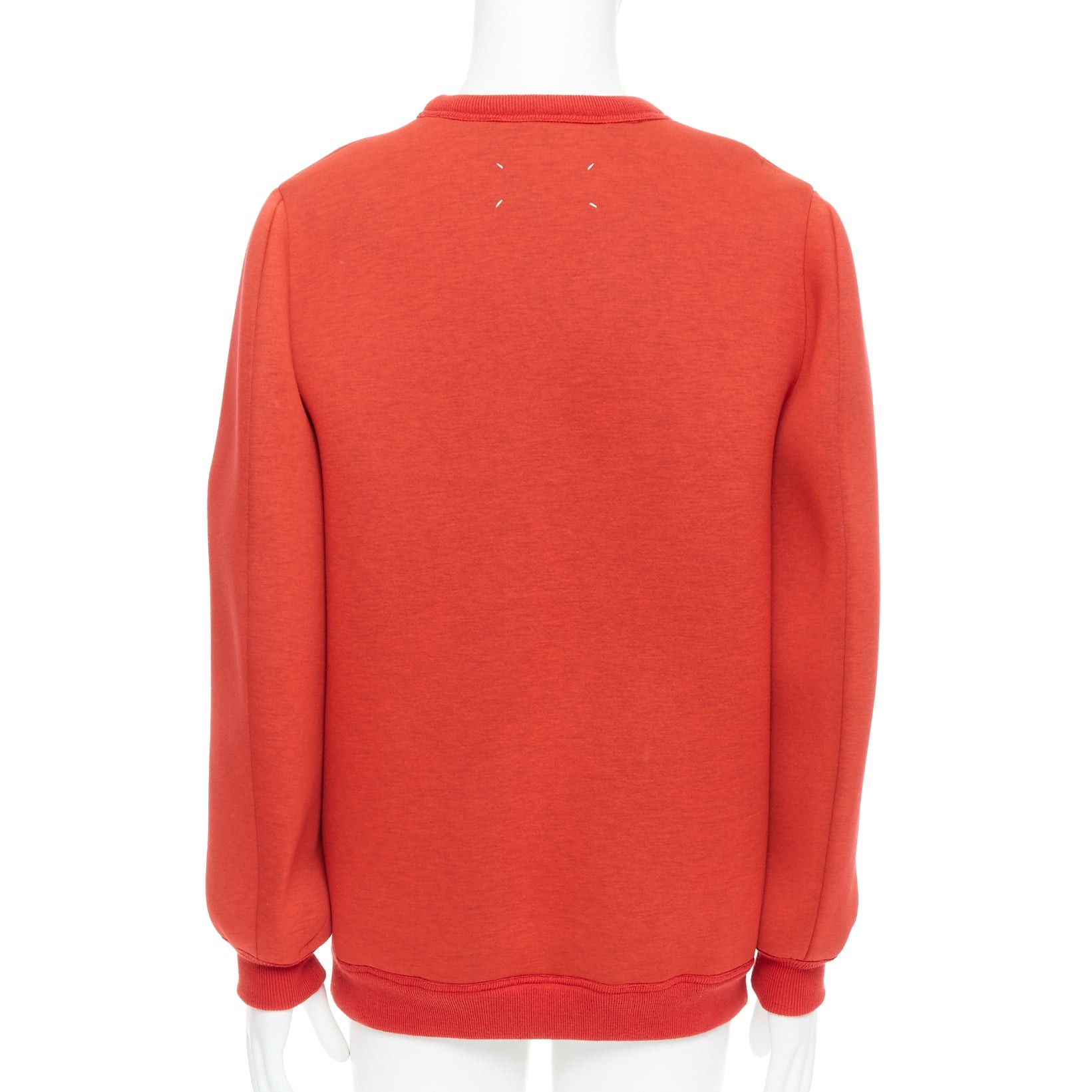 Maison Margiela MAISON MARGIELA 2010 red neoprene structured curved sleeve pullover jumper S Size US S / EU 44-46 / 1 - 5 Thumbnail