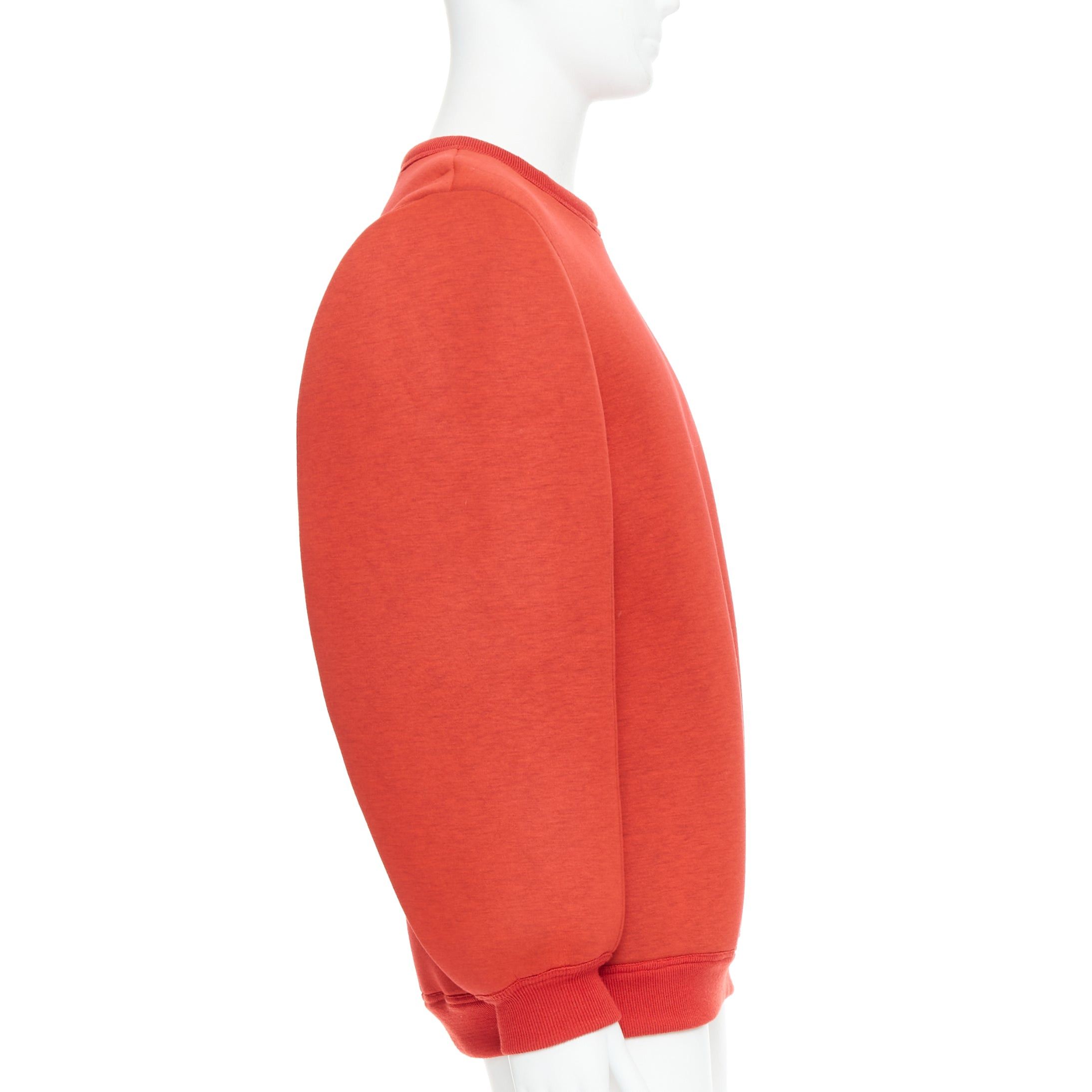 Maison Margiela MAISON MARGIELA 2010 red neoprene structured curved sleeve pullover jumper S Size US S / EU 44-46 / 1 - 4 Thumbnail