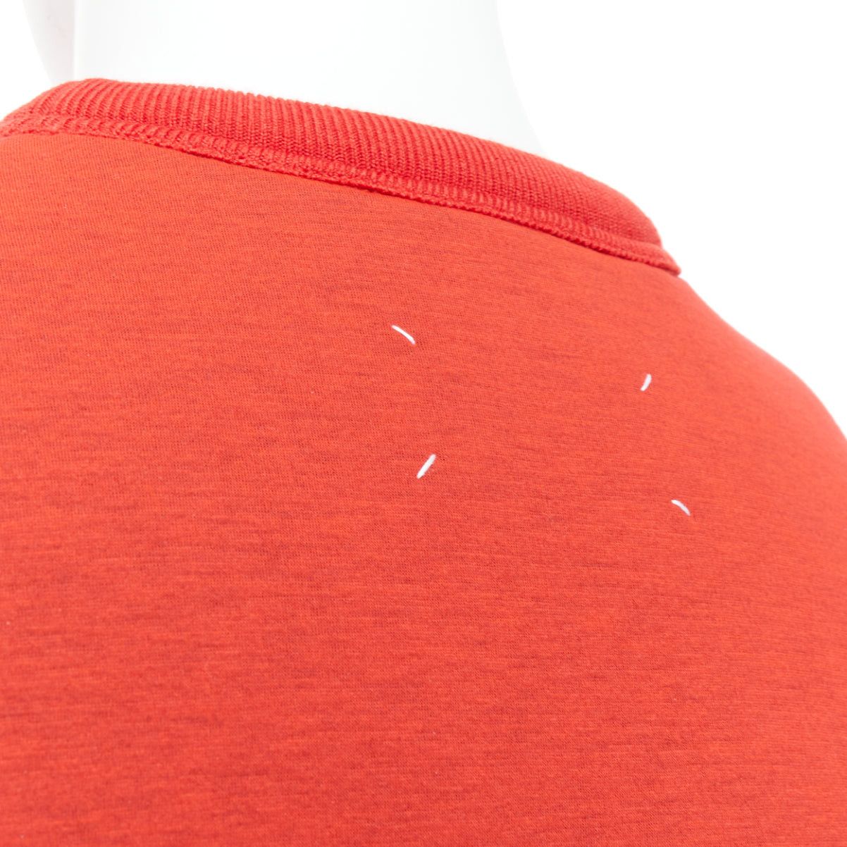 Maison Margiela MAISON MARGIELA 2010 red neoprene structured curved sleeve pullover jumper S Size US S / EU 44-46 / 1 - 7 Thumbnail