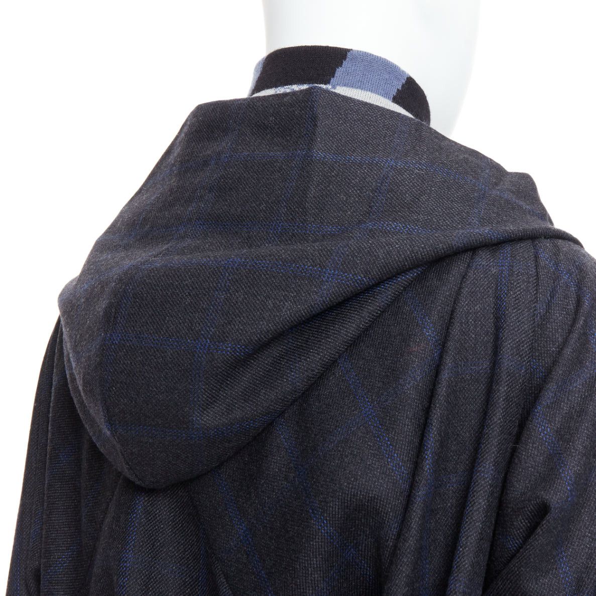Other C NEEON blue grey geometric wool deconstructed zip up jacket EU38 S Size US M / EU 48-50 / 2 - 7 Thumbnail