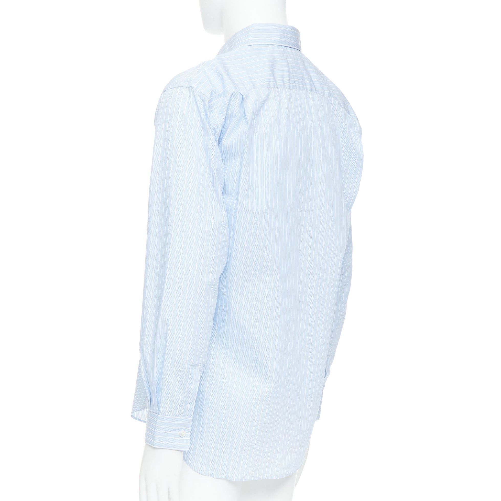 Comme des Garcons COMME DES GARCONS SHIRT blue white stripes bean shaped buttons shirt S Size US S / EU 44-46 / 1 - 6 Thumbnail