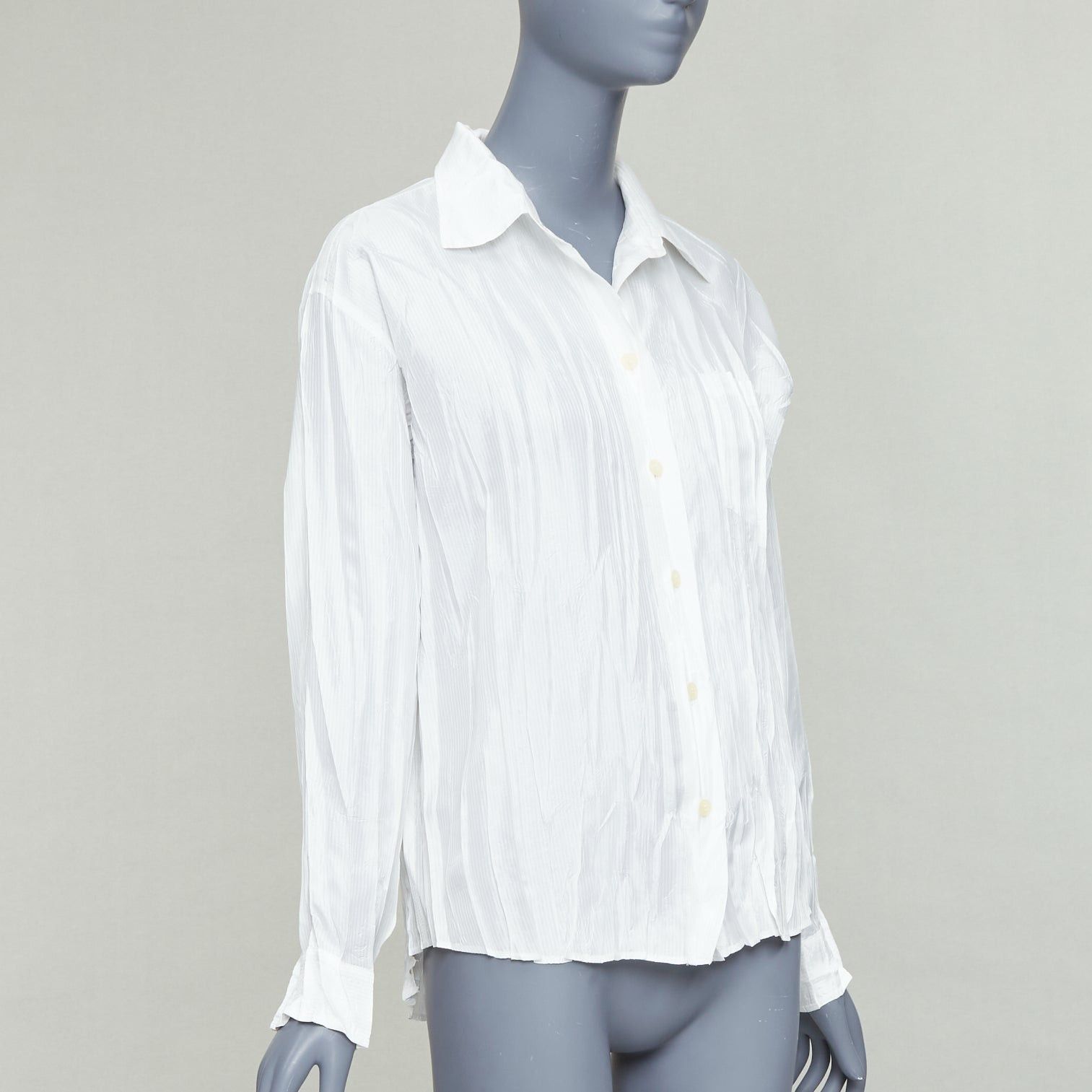 Issey Miyake ISSEY MIYAKE Pleats Please white plisse pocketed shirt JP4 XL Size US XL / EU 56 / 4 - 3 Thumbnail