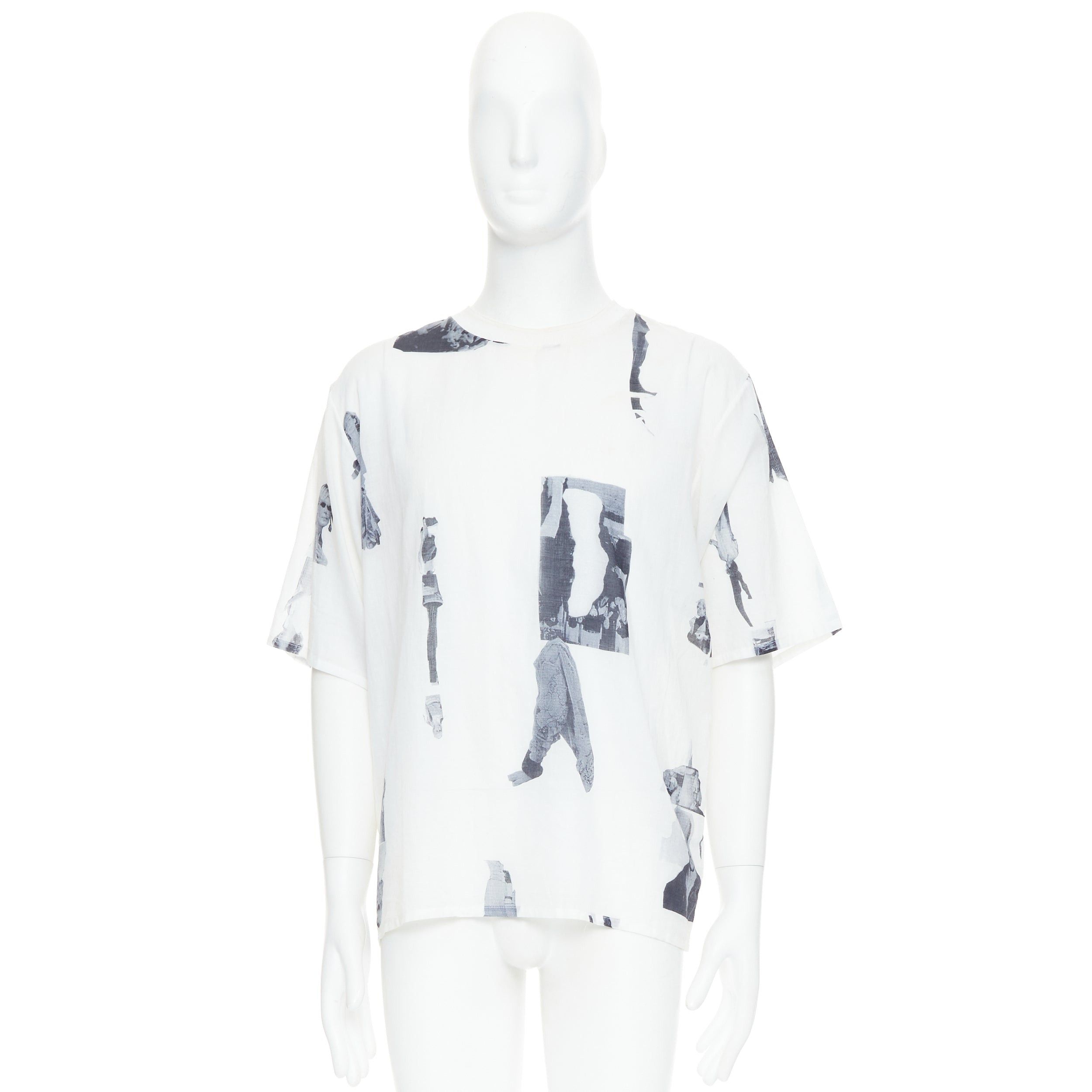 Bless BLESS BERLIN N31 white grey abstract portrait print boxy top S Size US S / EU 44-46 / 1 - 9 Thumbnail