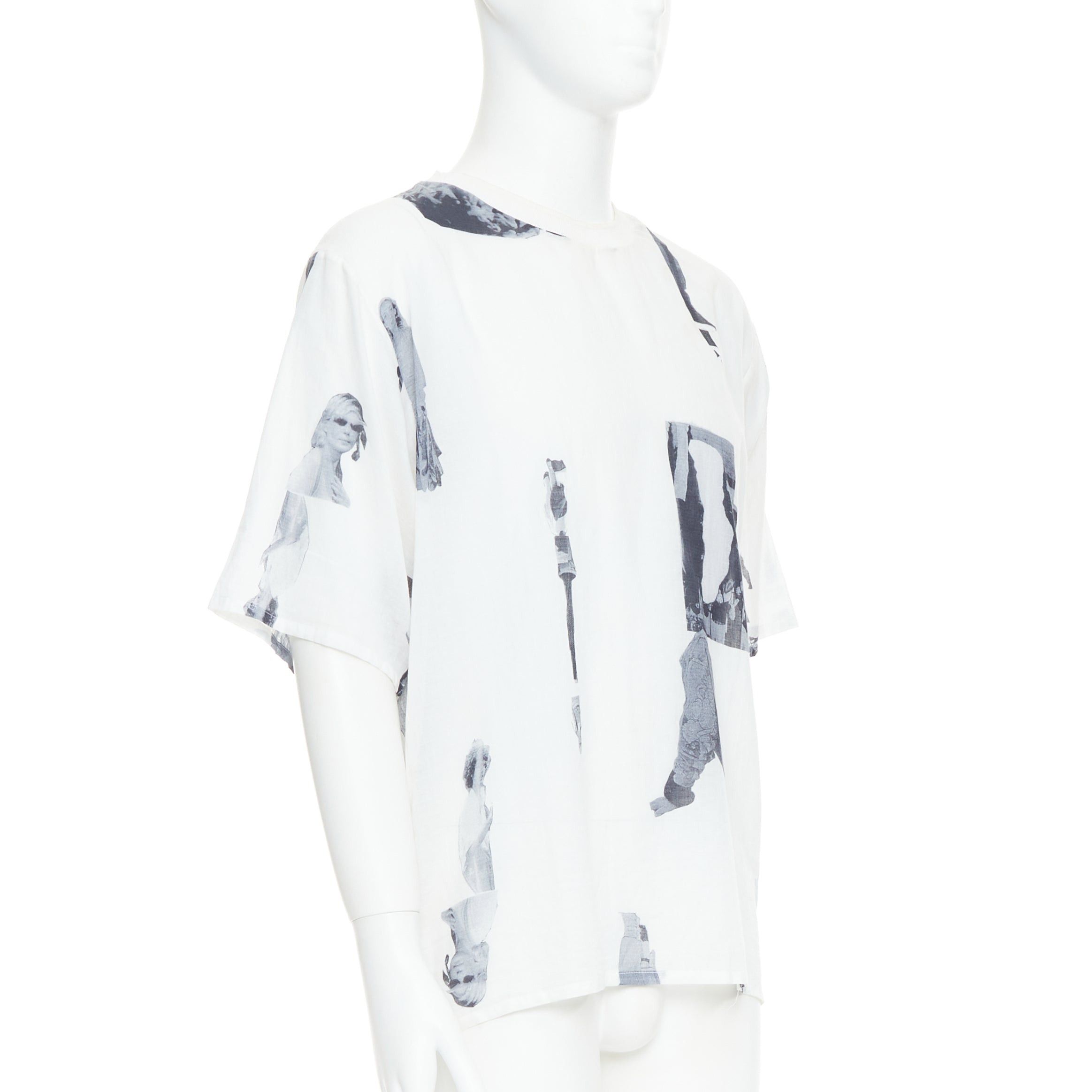 Bless BLESS BERLIN N31 white grey abstract portrait print boxy top S Size US S / EU 44-46 / 1 - 3 Thumbnail