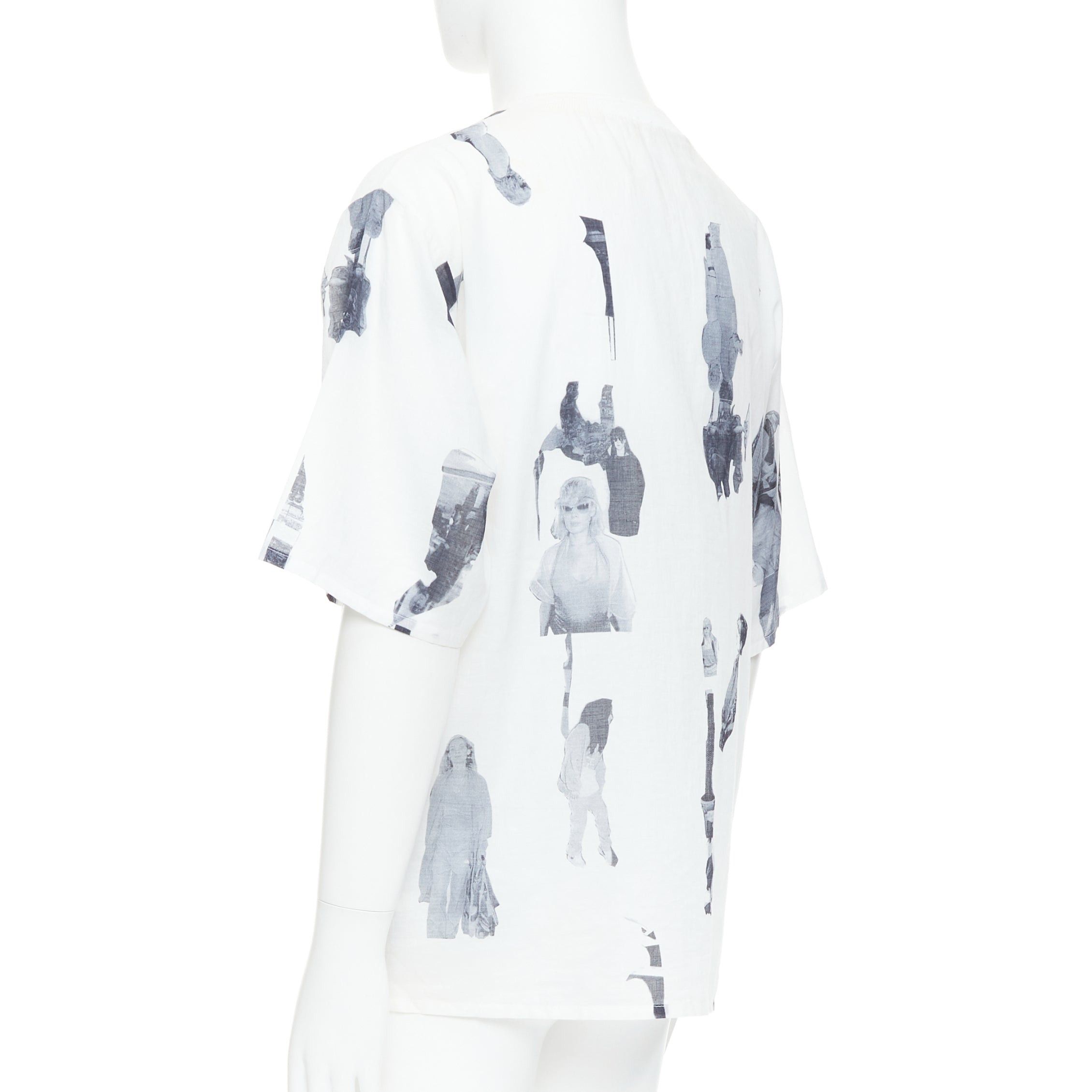 Bless BLESS BERLIN N31 white grey abstract portrait print boxy top S Size US S / EU 44-46 / 1 - 6 Thumbnail