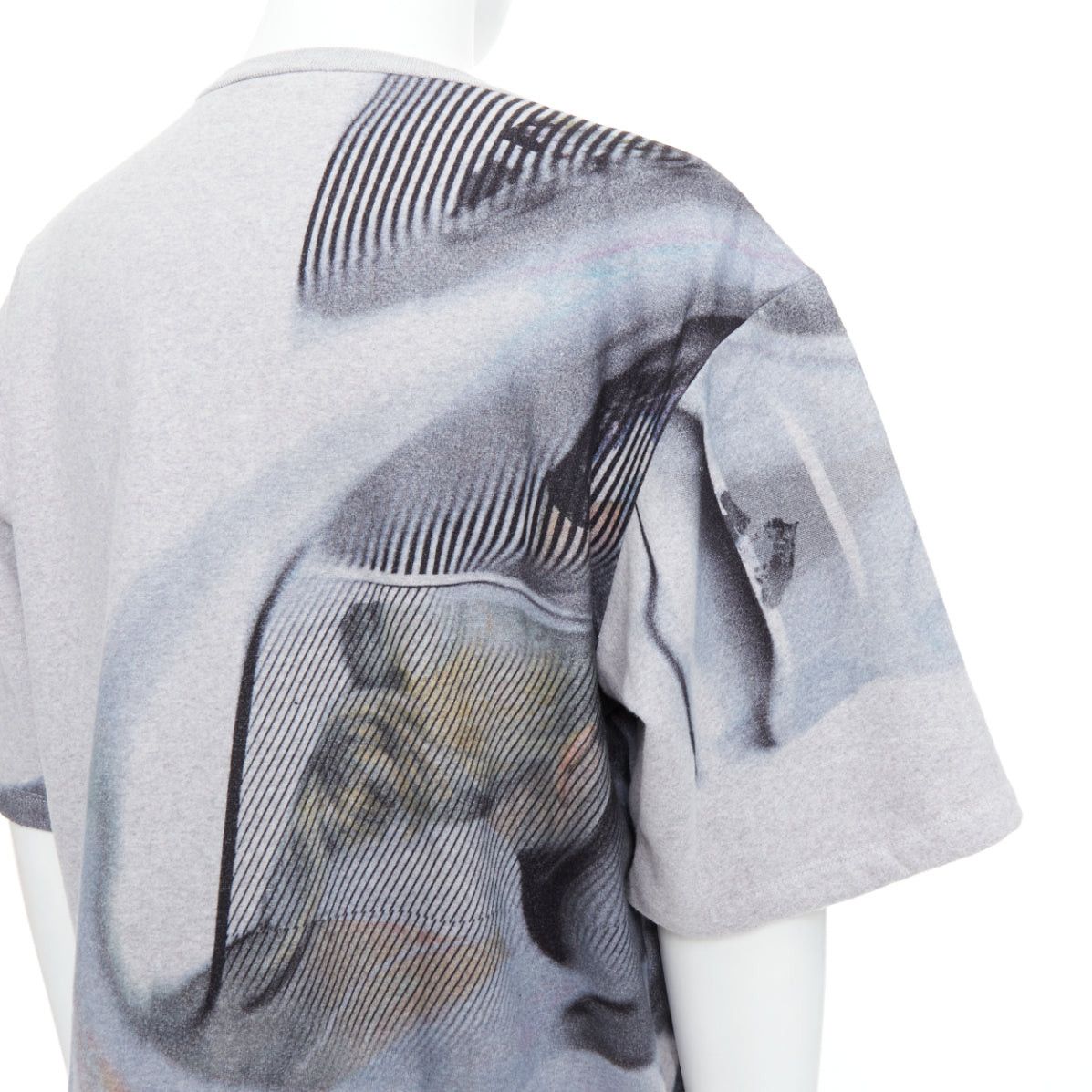 Bless BLESS BERLIN N34 grey portrait photo graphic print cotton terry short pullover S Size US S / EU 44-46 / 1 - 2 Thumbnail