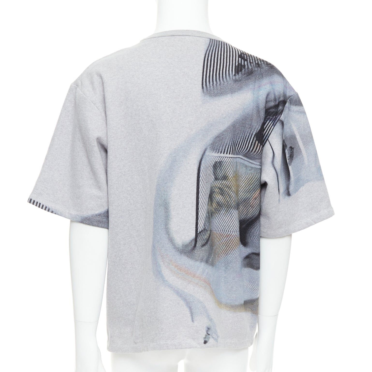 Bless BLESS BERLIN N34 grey portrait photo graphic print cotton terry short pullover S Size US S / EU 44-46 / 1 - 5 Thumbnail