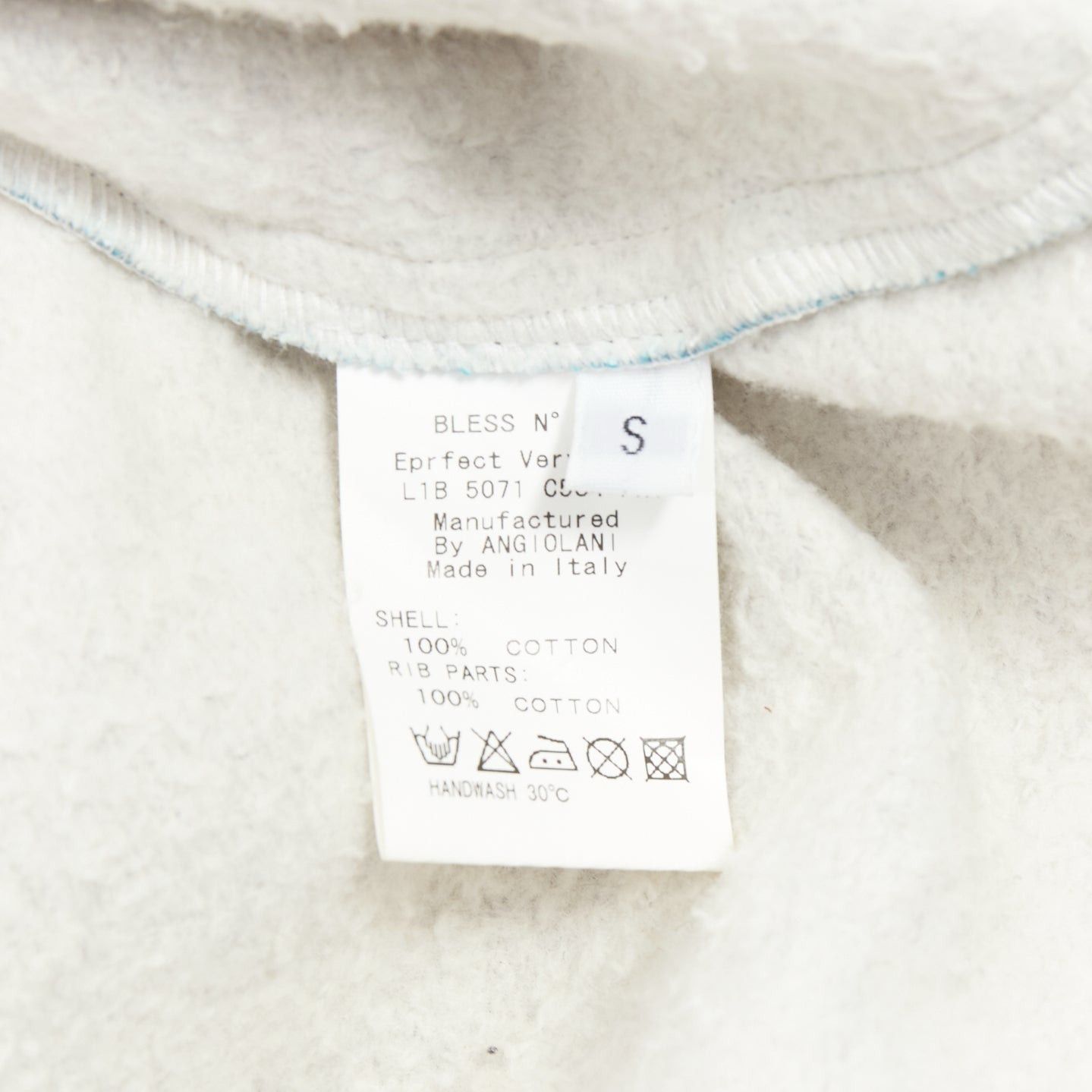 Bless BLESS BERLIN N34 grey portrait photo graphic print cotton terry short pullover S Size US S / EU 44-46 / 1 - 8 Thumbnail