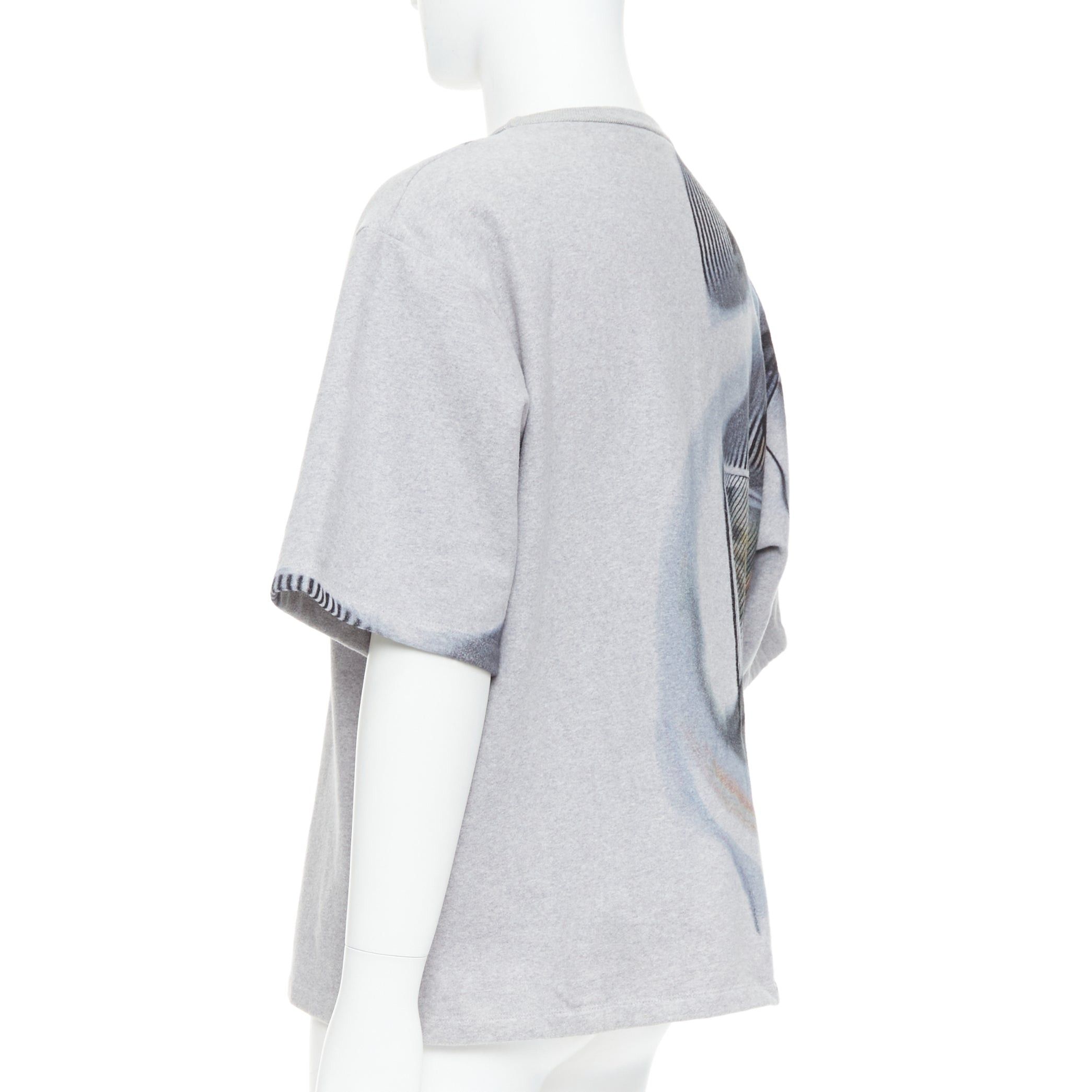Bless BLESS BERLIN N34 grey portrait photo graphic print cotton terry short pullover S Size US S / EU 44-46 / 1 - 6 Thumbnail