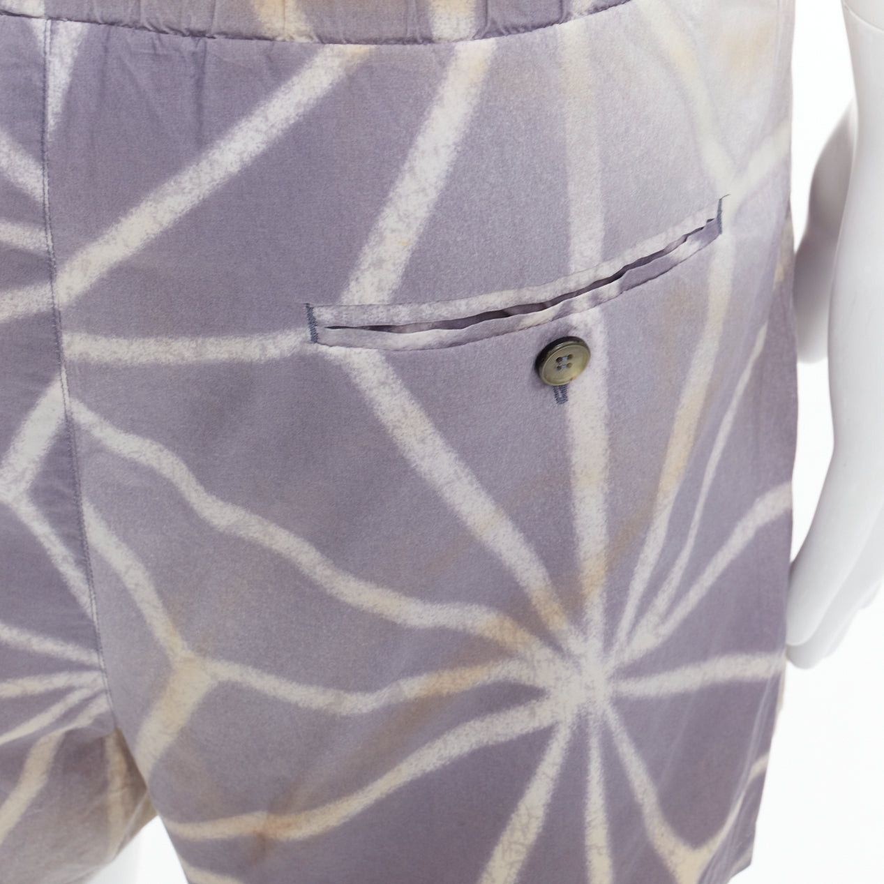 Marni MARNI light purple cream abstract print elastic shorts IT46 S Size US 28 / EU 44 - 2 Thumbnail