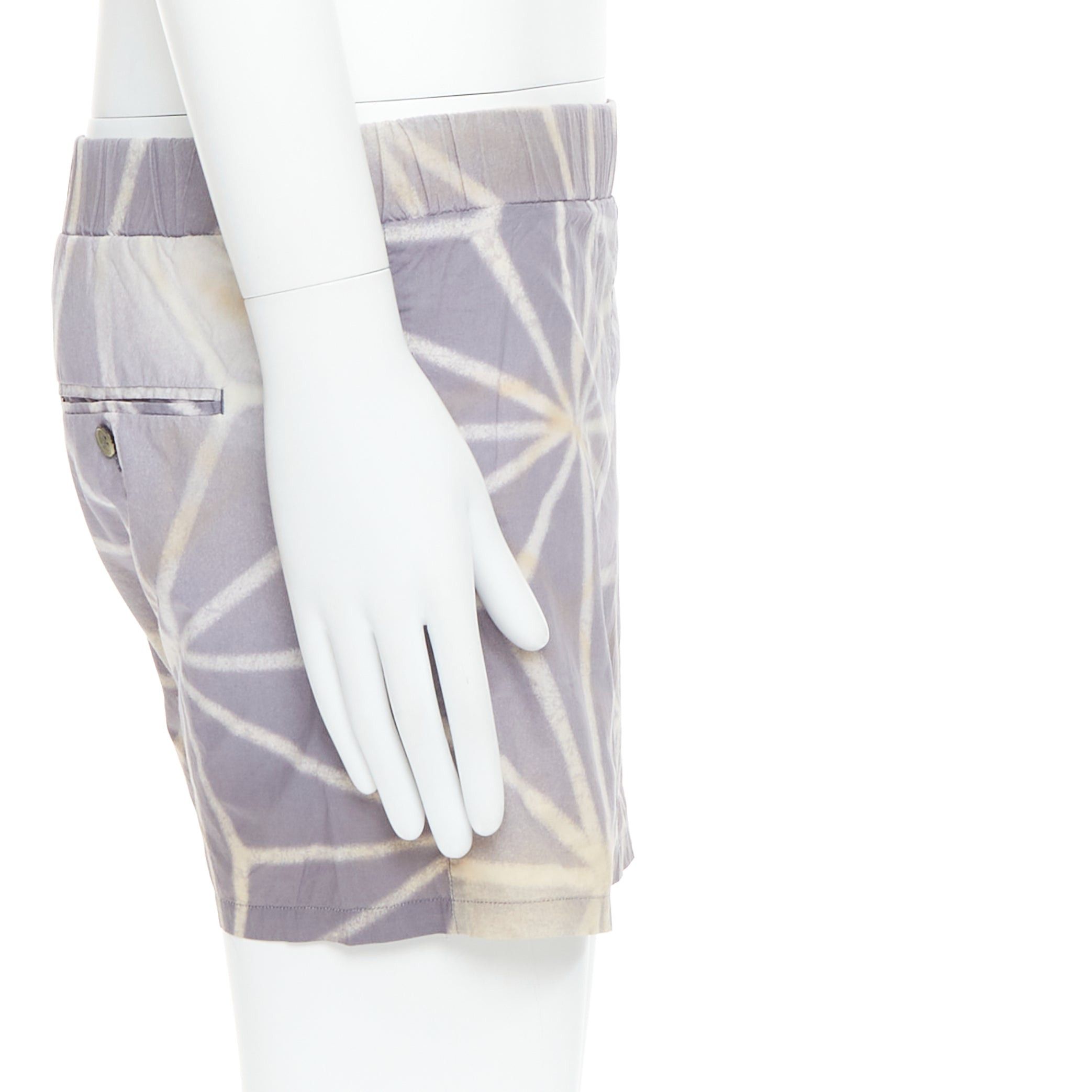 Marni MARNI light purple cream abstract print elastic shorts IT46 S Size US 28 / EU 44 - 4 Thumbnail