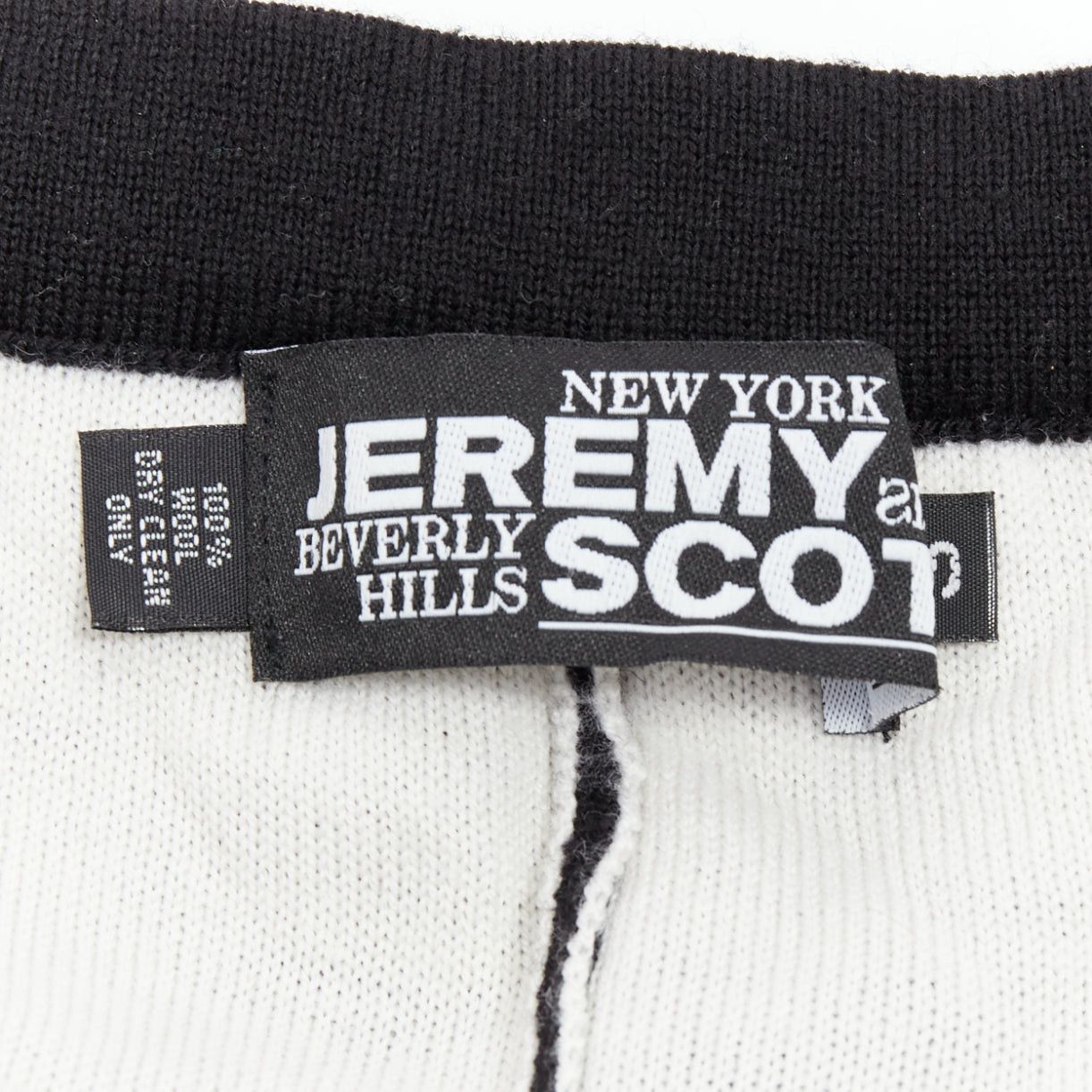 Jeremy Scott JEREMY SCOTT 100% wool black eye intarsia knit jogger pants S Size 27" / US 4 / IT 40 - 8 Thumbnail