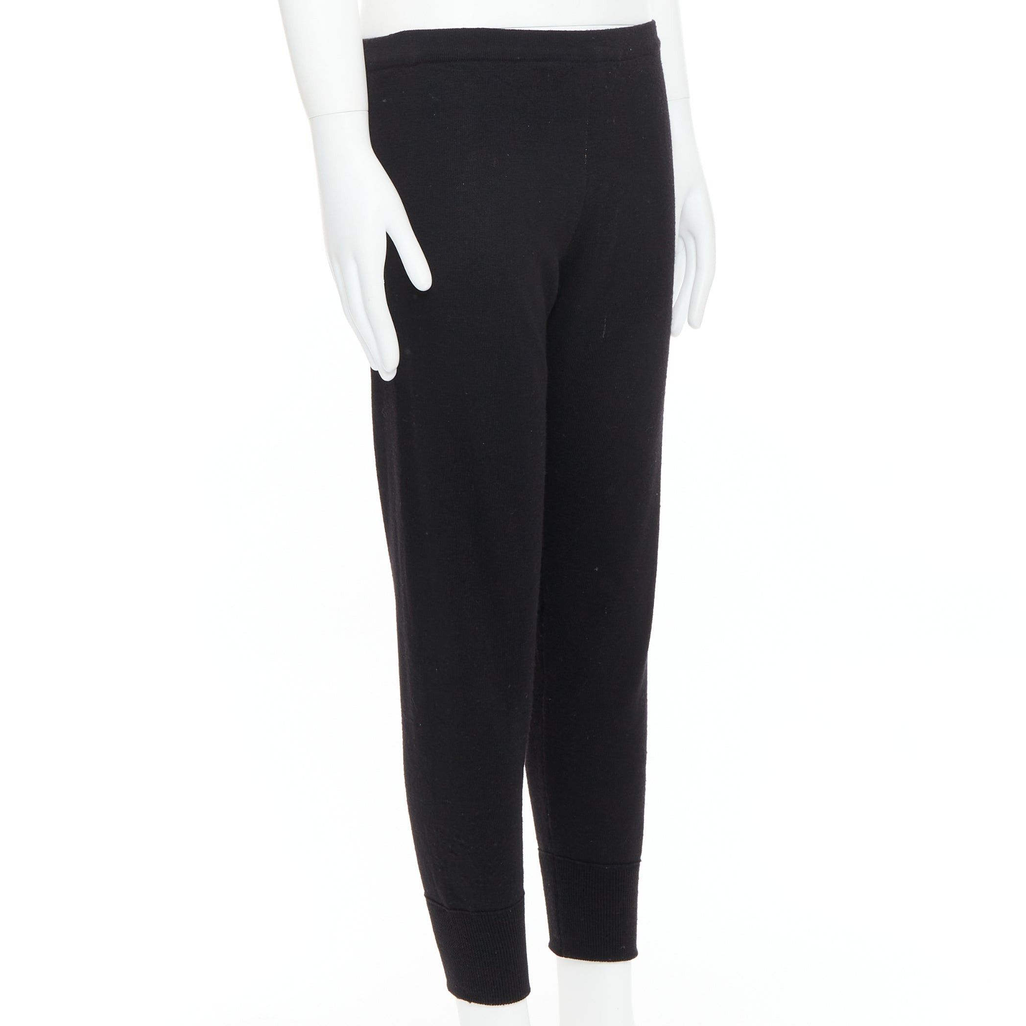 Jeremy Scott JEREMY SCOTT 100% wool black eye intarsia knit jogger pants S Size 27" / US 4 / IT 40 - 4 Thumbnail