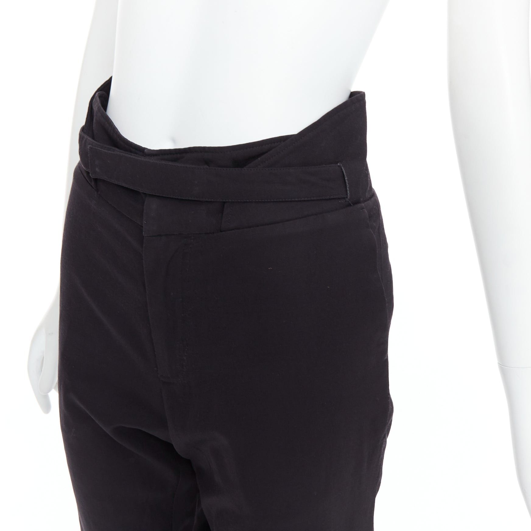Raf Simons RAF SIMONS 2007 black 100% wool high waist paperbag pants IT48 M Size US 30 / EU 46 - 2 Thumbnail