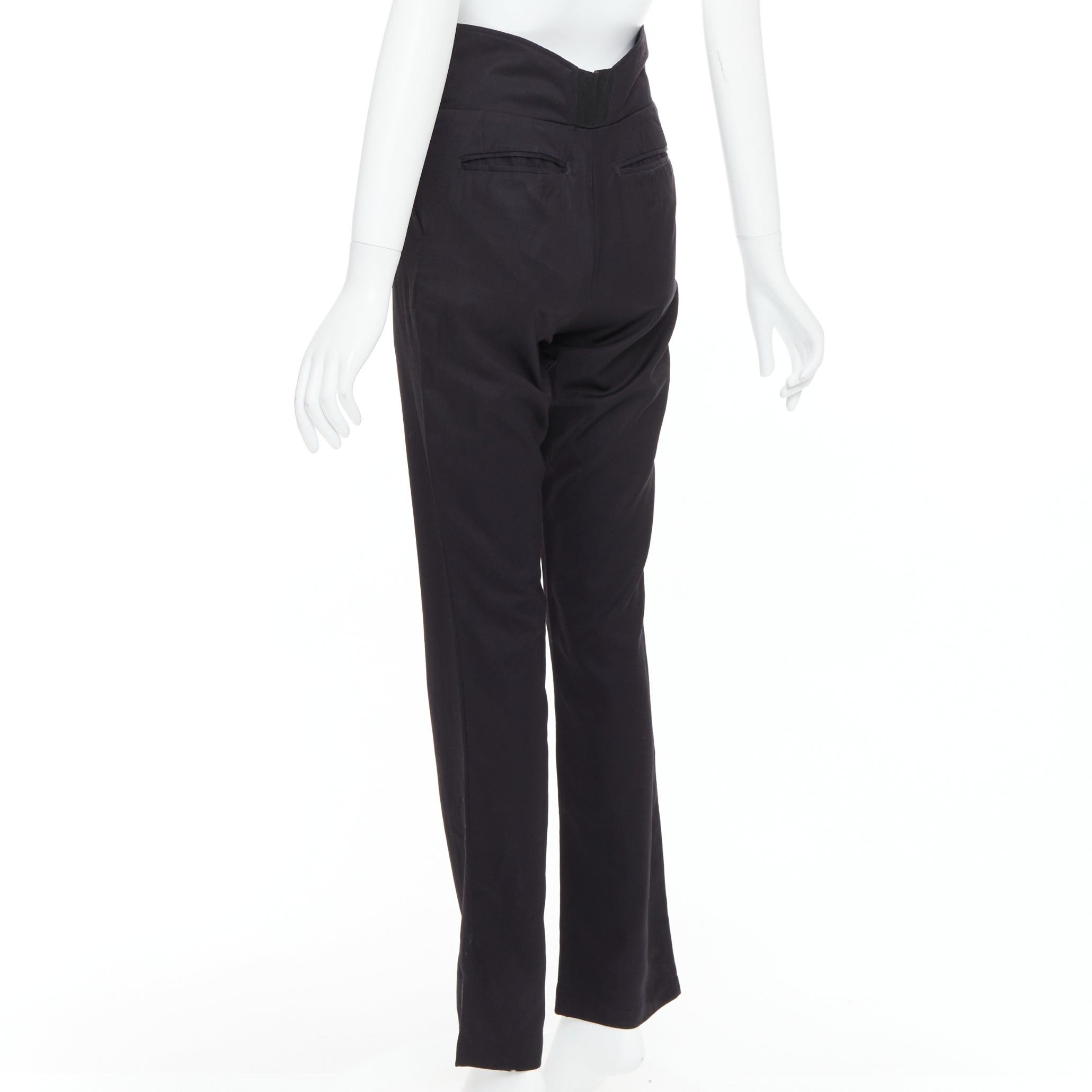 Raf Simons RAF SIMONS 2007 black 100% wool high waist paperbag pants IT48 M Size US 30 / EU 46 - 6 Thumbnail