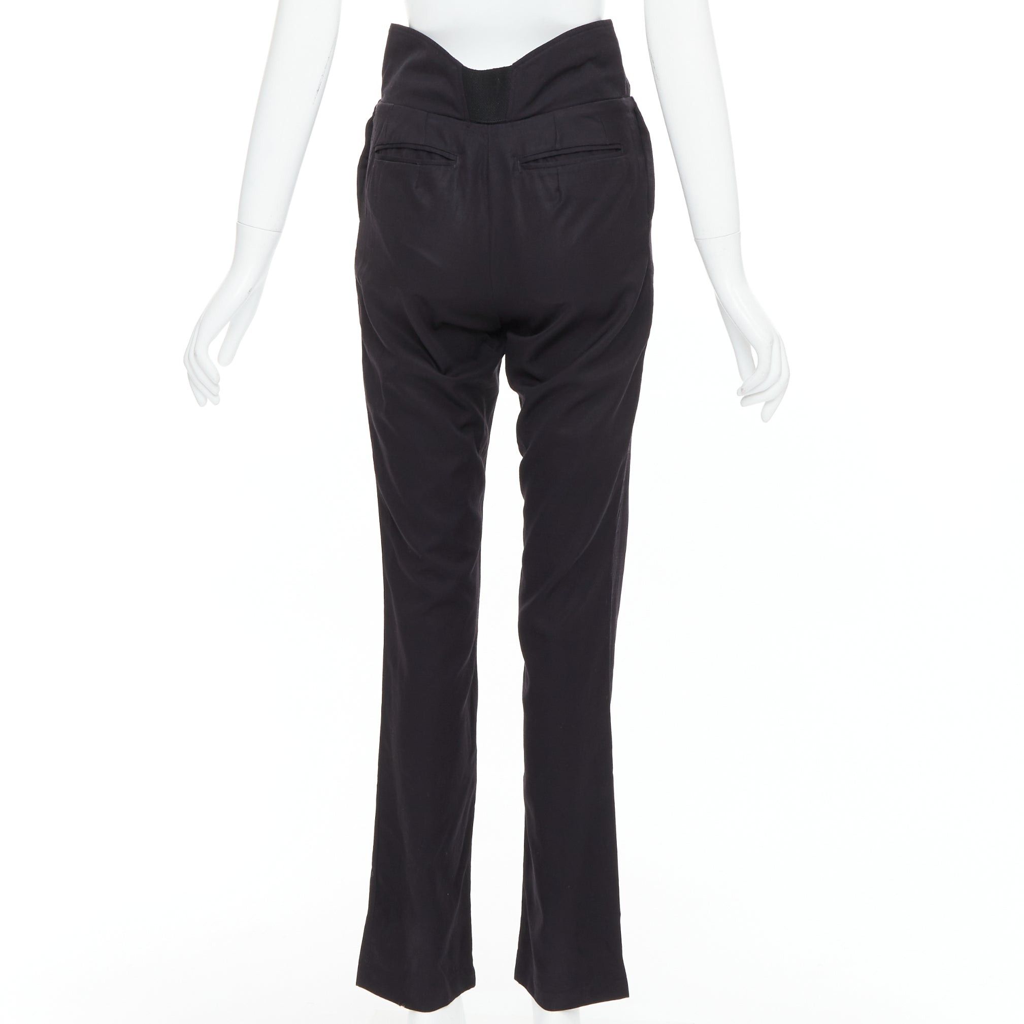 Raf Simons RAF SIMONS 2007 black 100% wool high waist paperbag pants IT48 M Size US 30 / EU 46 - 5 Thumbnail