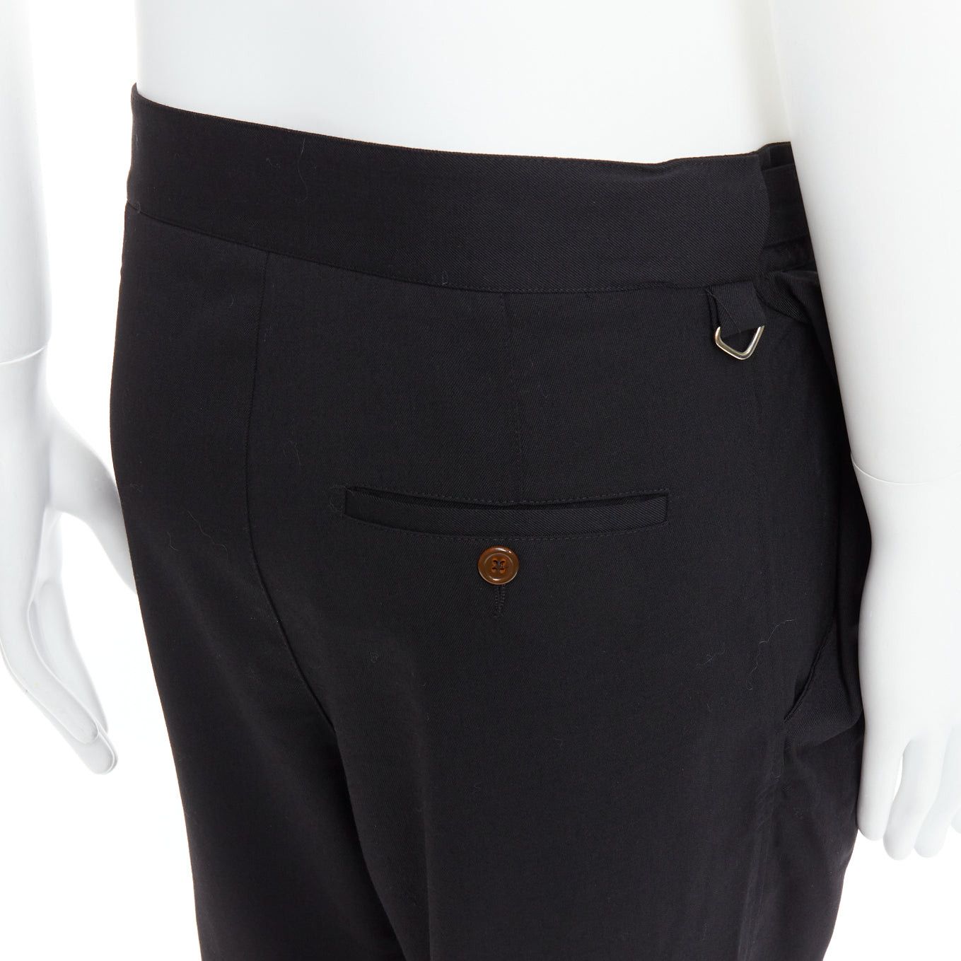 Vivienne Westwood VIVIENNE WESTWOOD MEN black 3D cut drop crotch cropped pants IT48 M Size US 30 / EU 46 - 7 Thumbnail