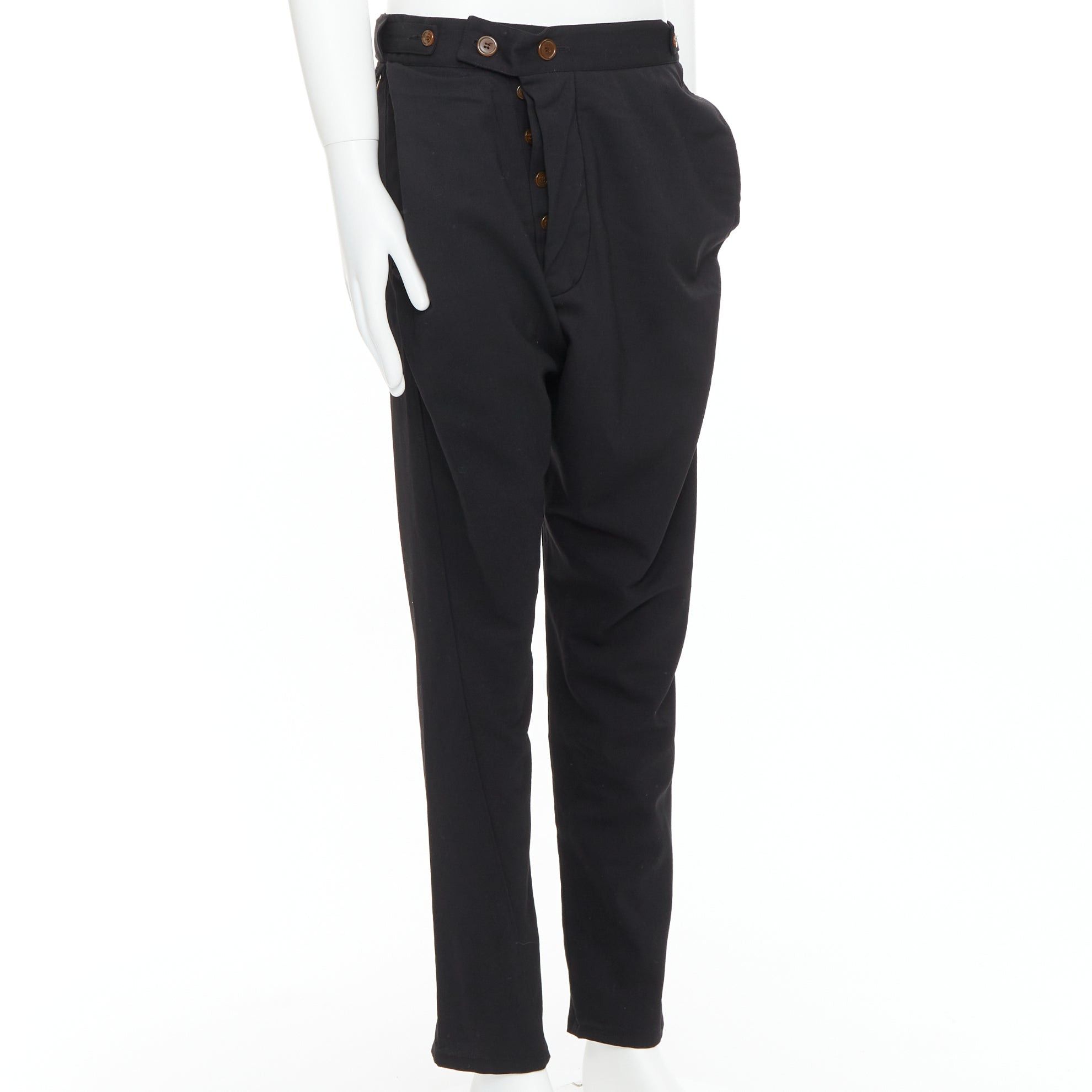 Vivienne Westwood VIVIENNE WESTWOOD MEN black 3D cut drop crotch cropped pants IT48 M Size US 30 / EU 46 - 3 Thumbnail