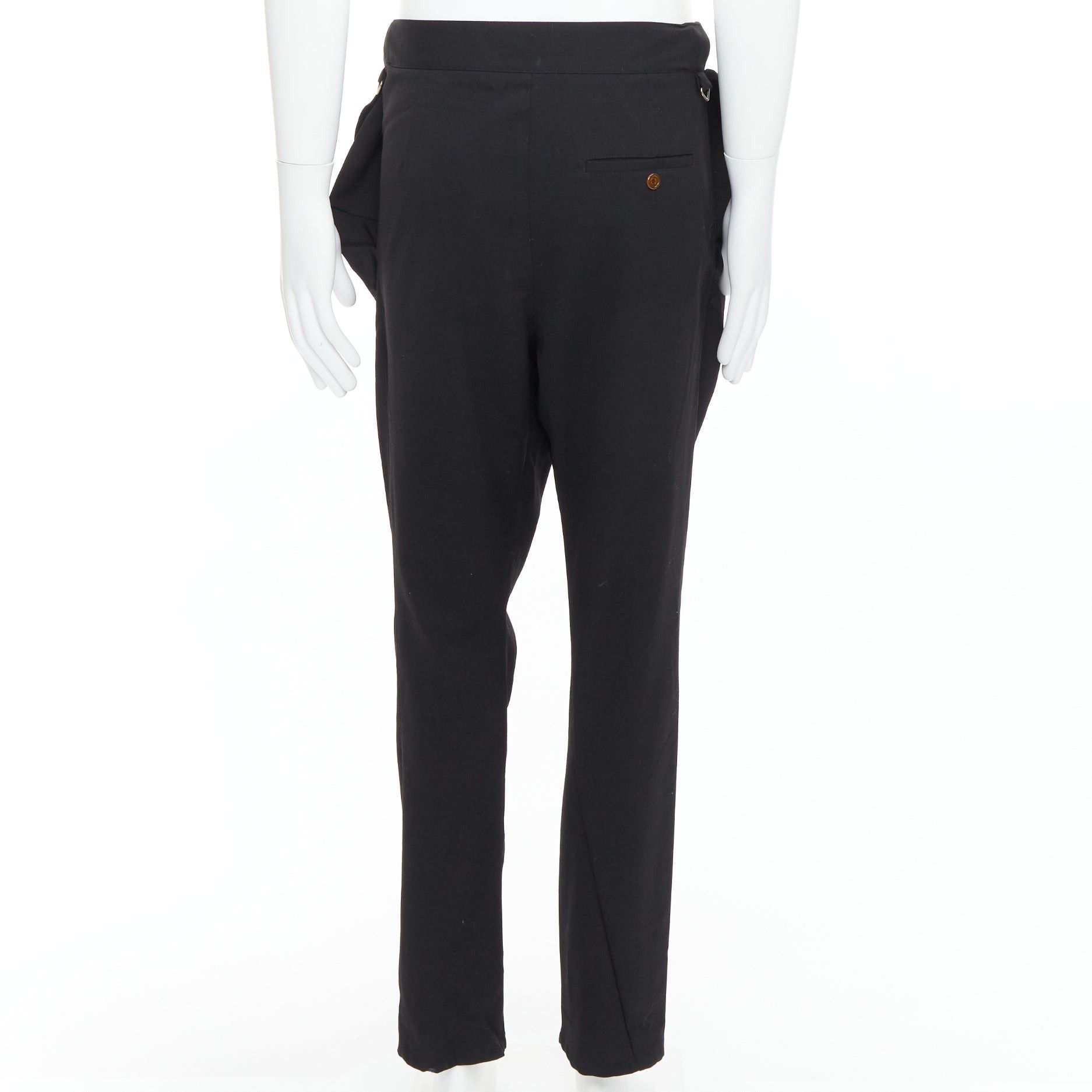 Vivienne Westwood VIVIENNE WESTWOOD MEN black 3D cut drop crotch cropped pants IT48 M Size US 30 / EU 46 - 5 Thumbnail