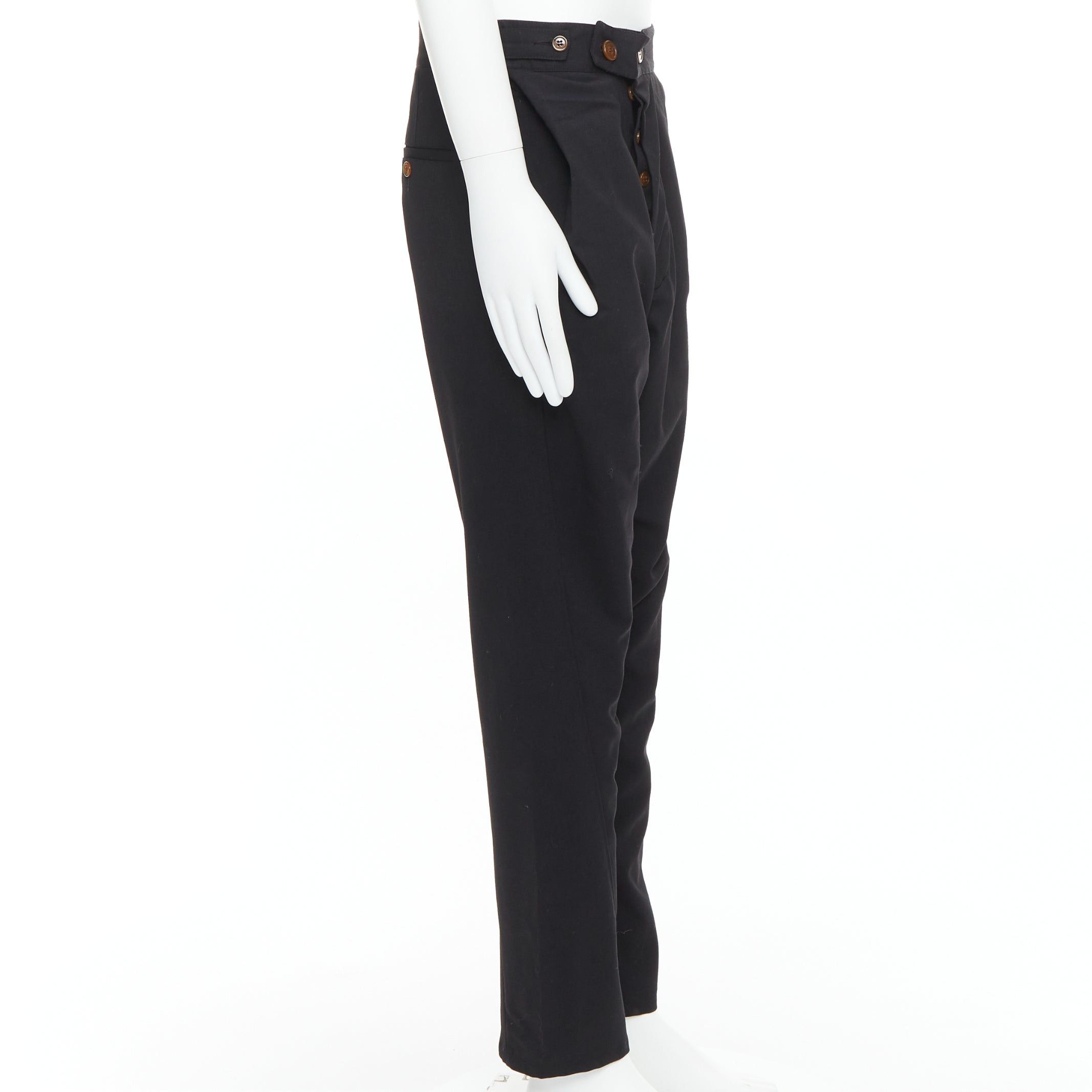 Vivienne Westwood VIVIENNE WESTWOOD MEN black 3D cut drop crotch cropped pants IT48 M Size US 30 / EU 46 - 4 Thumbnail